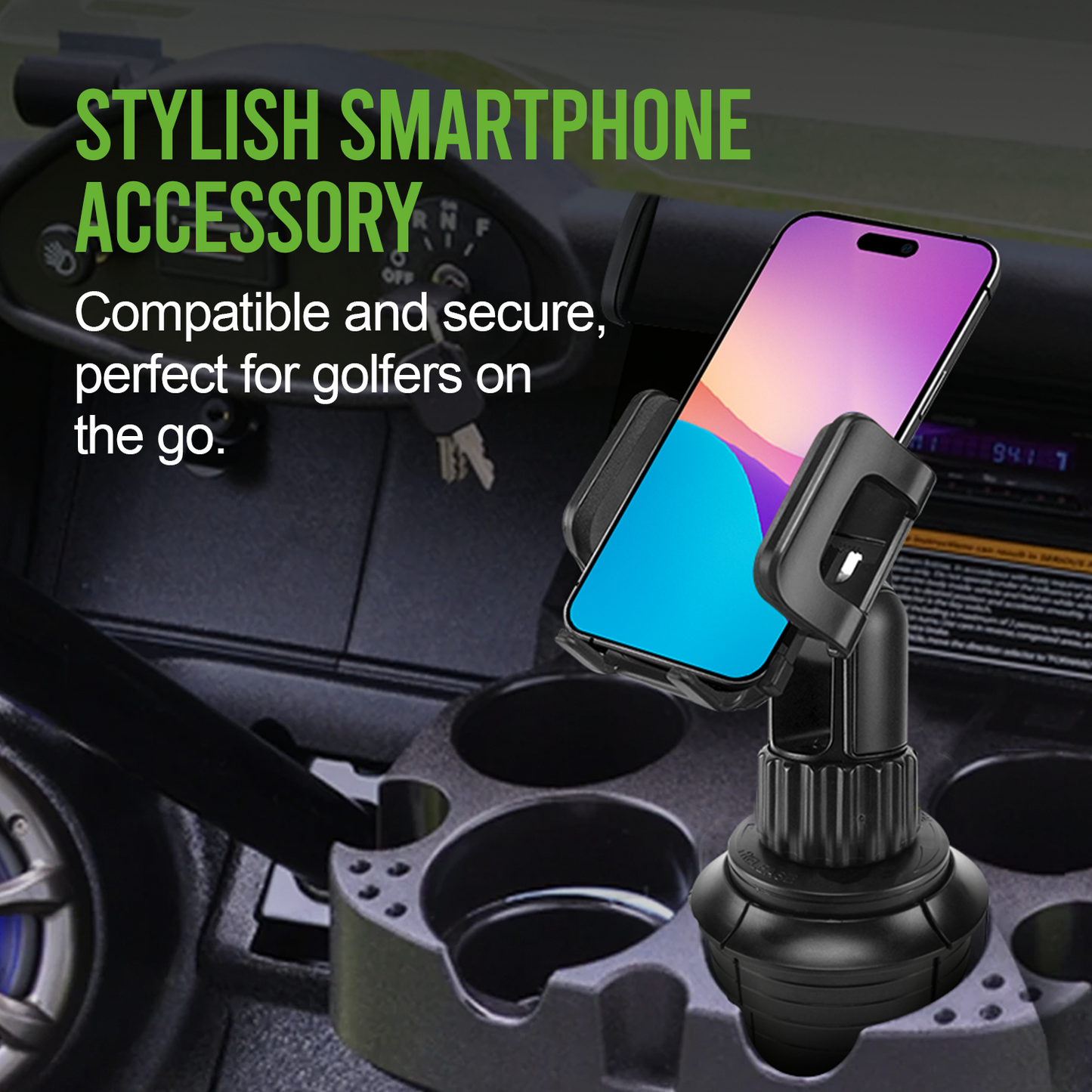 Cellet Car Phone Mount Holder Car Cup Holder Phone Holder Mount, Adjustable Compatible with Apple iPhone 12 Pro Max Mini 11 SE XS XR X 8 Plus Samsung Note 20 10 Galaxy S21 S20 Moto Pixel