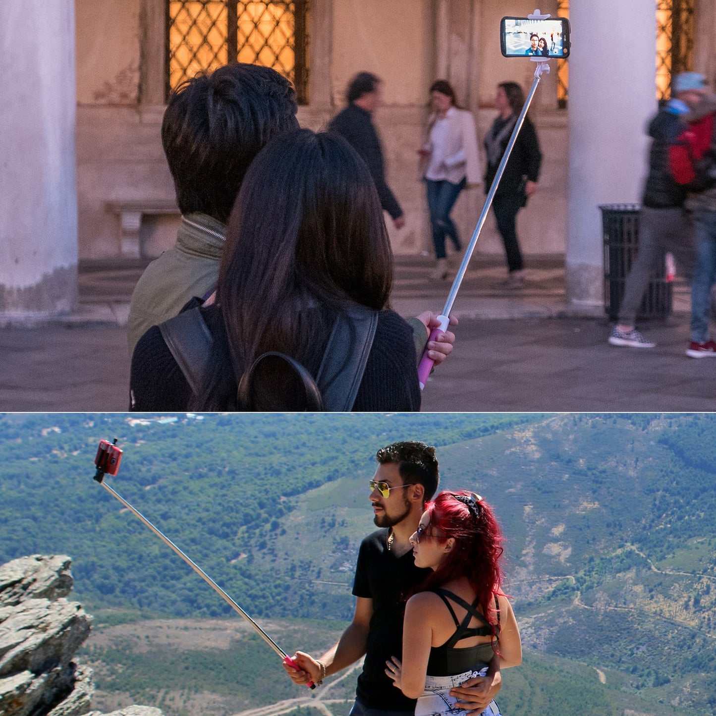 ACPOD4BK - Wireless Self-Portrait Handheld Selfie Stick for Smartphones and Cameras - Black