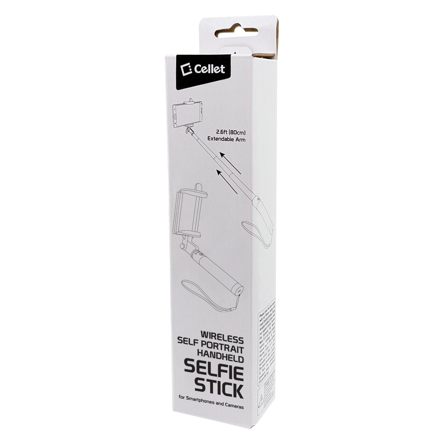 ACPOD4BK - Wireless Self-Portrait Handheld Selfie Stick for Smartphones and Cameras - Black
