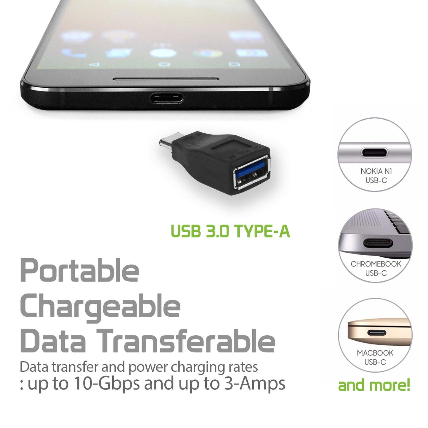 CNUSBC - CELLET USB3.0 A to Type C ADAPTER