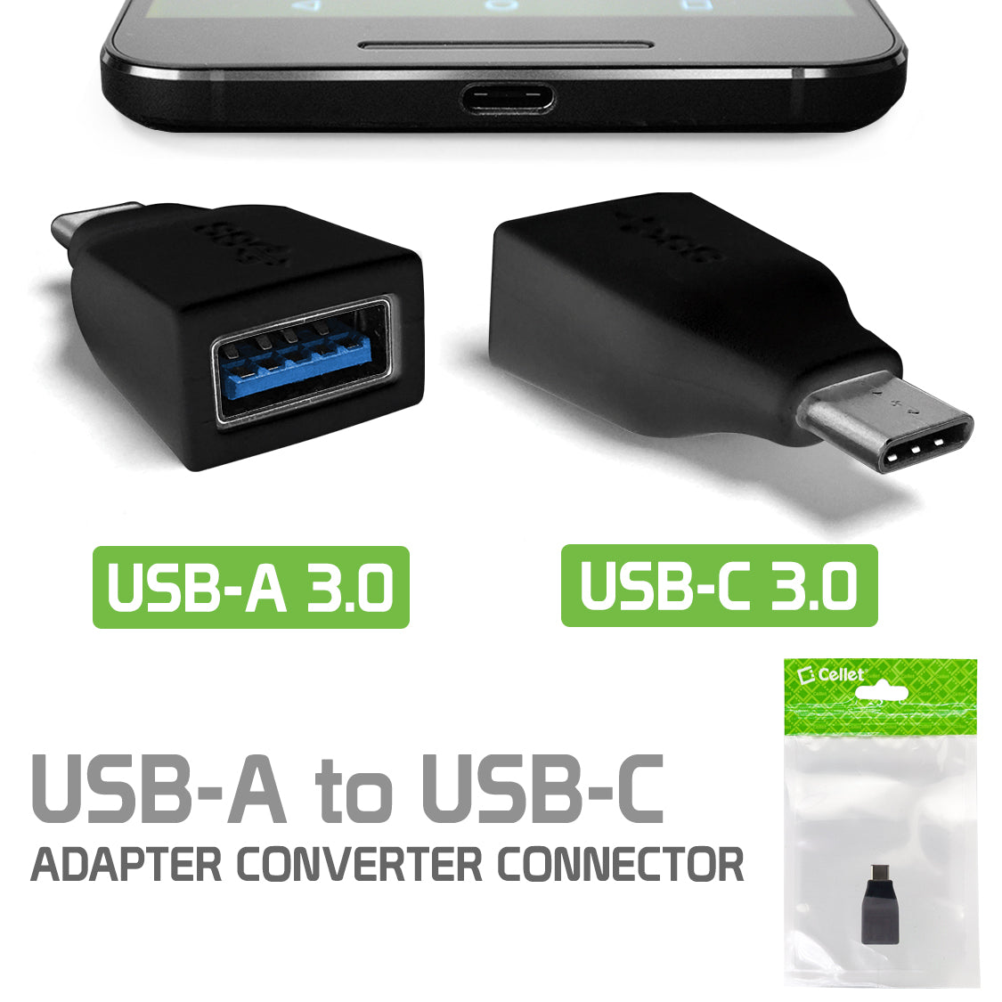 CNUSBC - CELLET USB3.0 A to Type C ADAPTER
