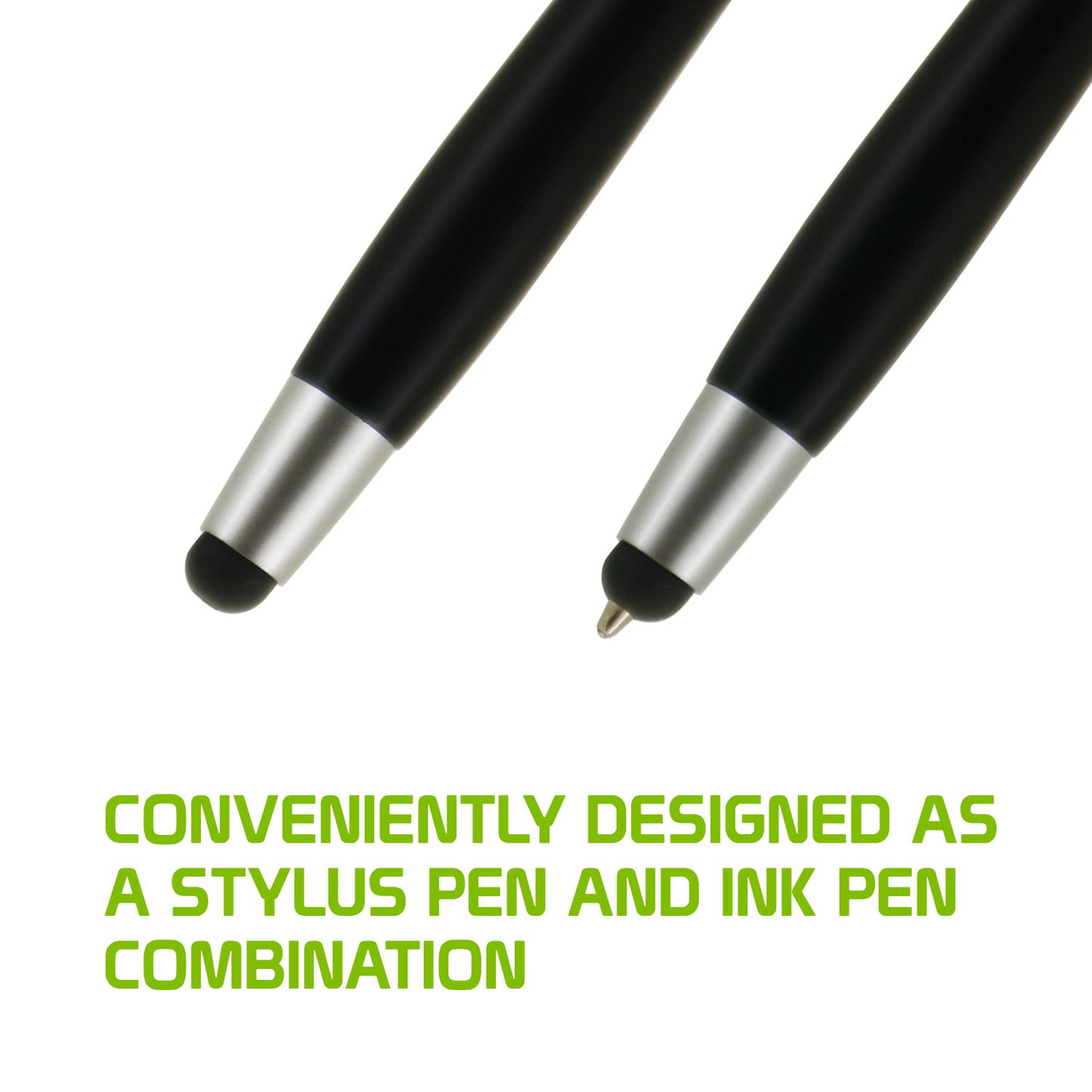 3-PACK STYLUS + INK PEN - BLACK / BLUE / RED INK