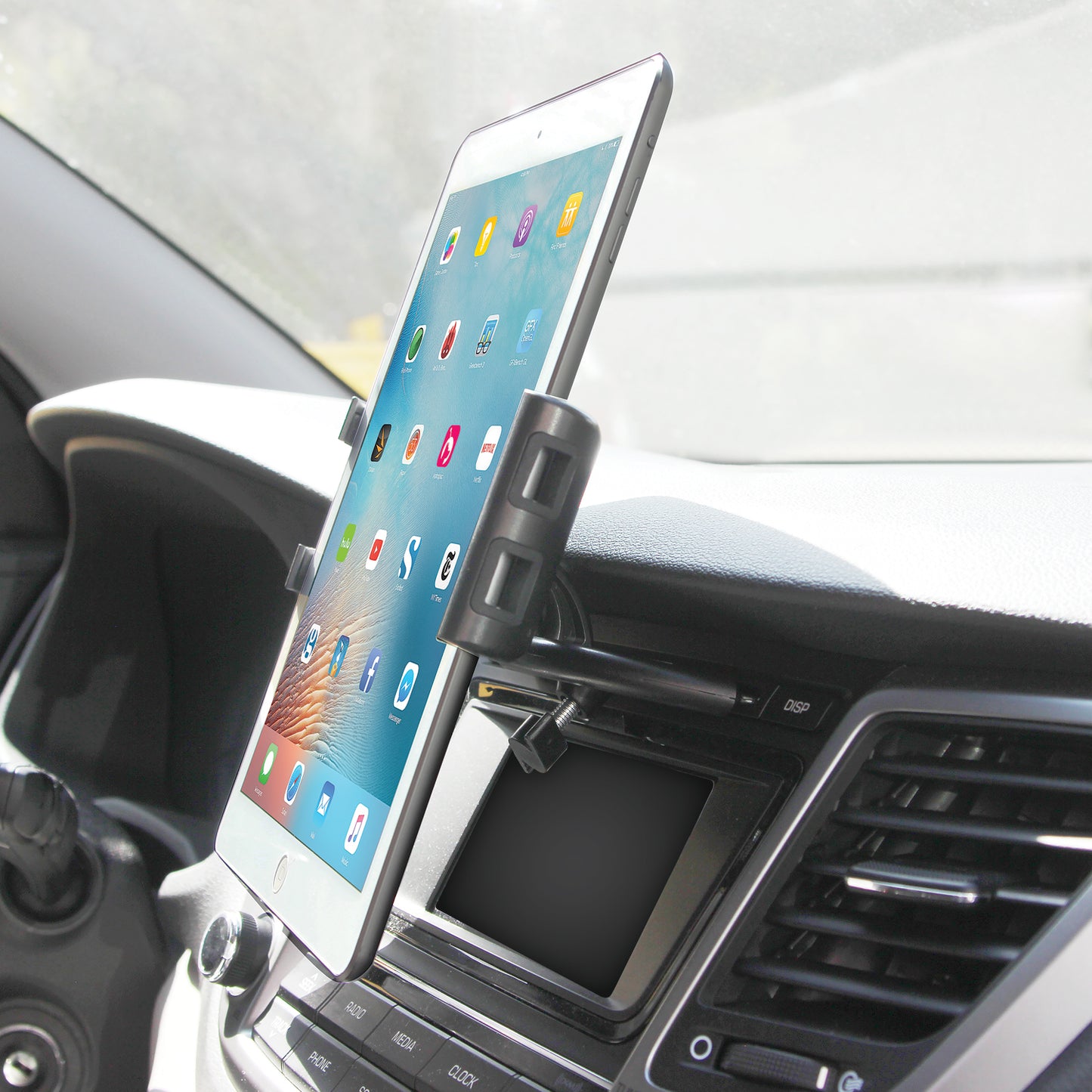 PHCDTAB- Cellet Tablet CD Slot Mount – Universal Car Tablet Holder for iPad Pro, iPad Mini, Samsung Galaxy Tab, Kindle – Fits Devices Up to 6.8” Wide, 360° Rotation, Secure Lock & Stabilizing Knob