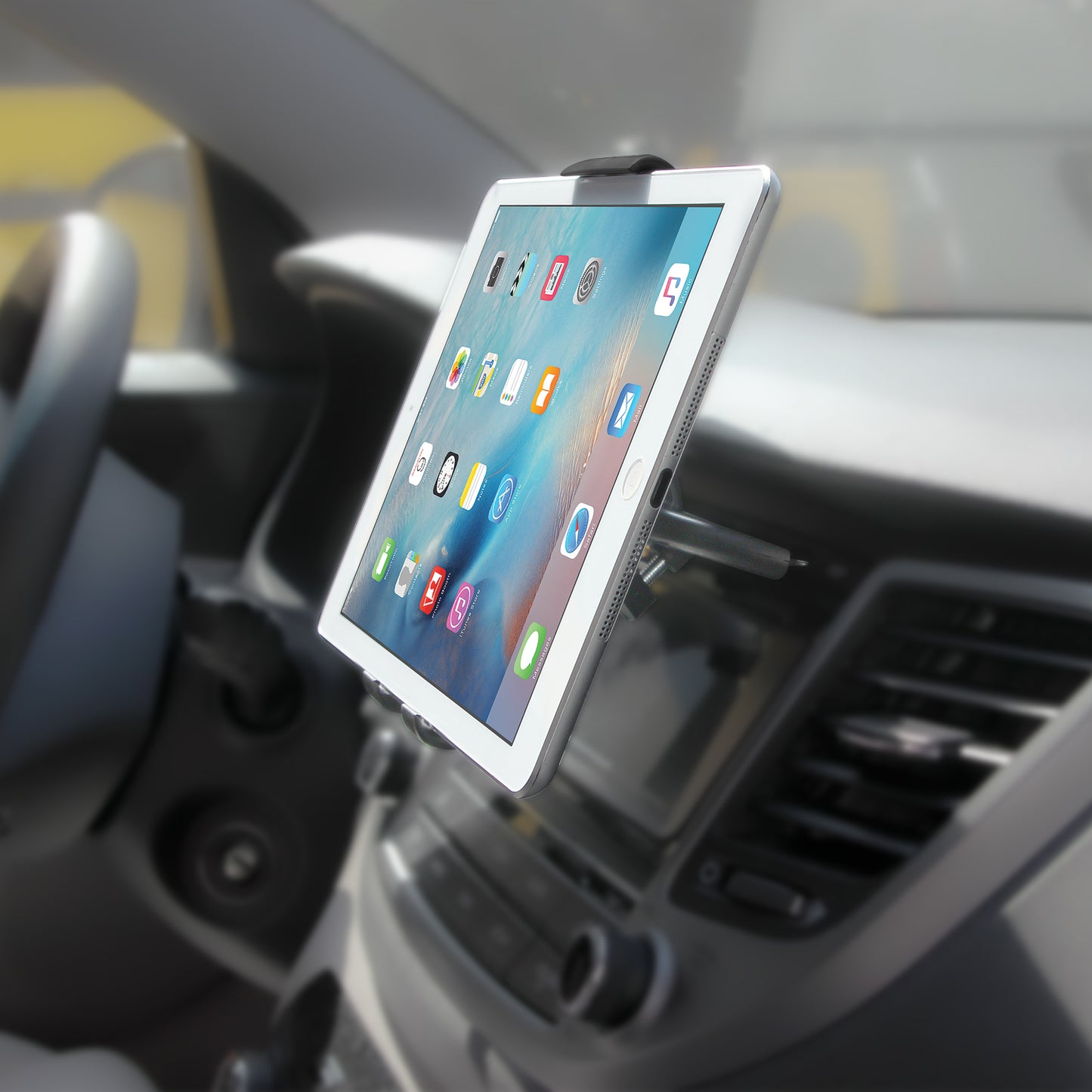 PHCDTAB- Cellet Tablet CD Slot Mount – Universal Car Tablet Holder for iPad Pro, iPad Mini, Samsung Galaxy Tab, Kindle – Fits Devices Up to 6.8” Wide, 360° Rotation, Secure Lock & Stabilizing Knob