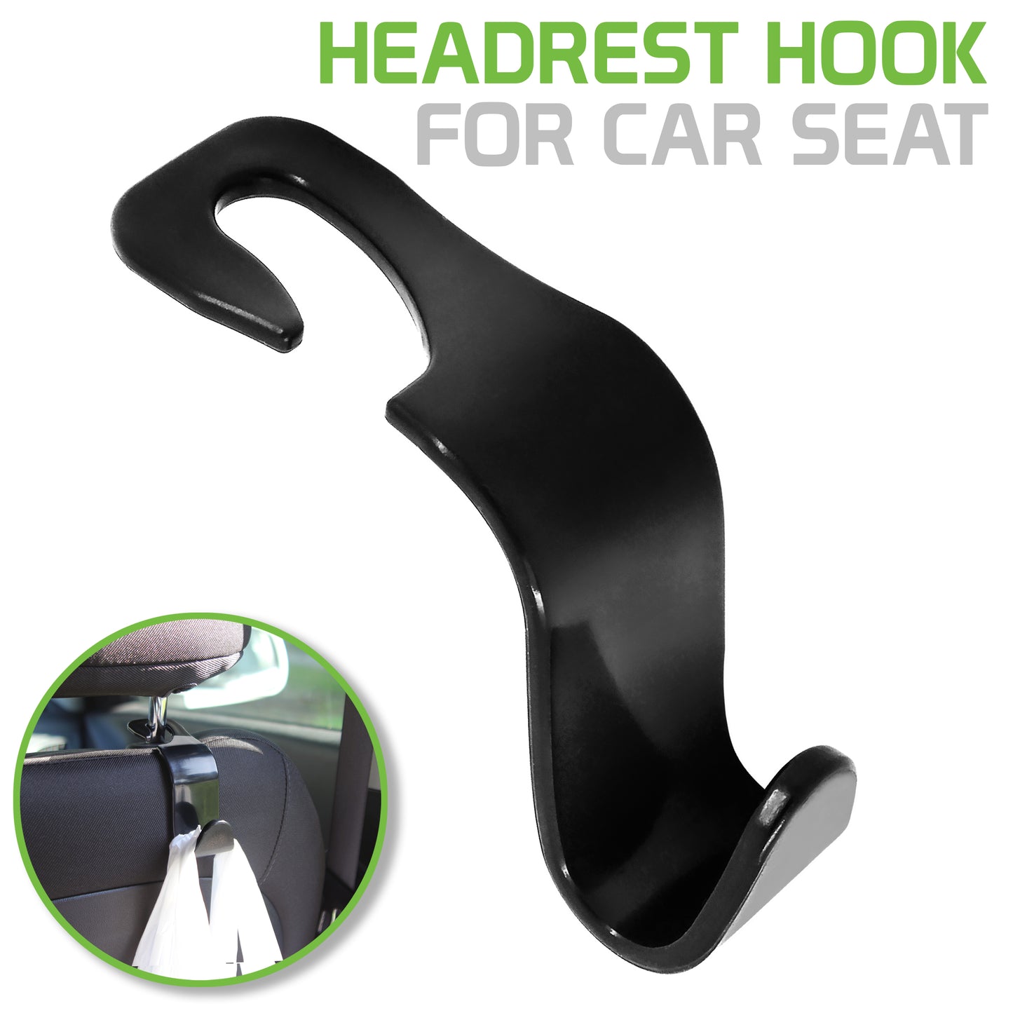 HOOK20 - Car Hooks, CyonGear Universal Car Headrest Hanger Storage Hook