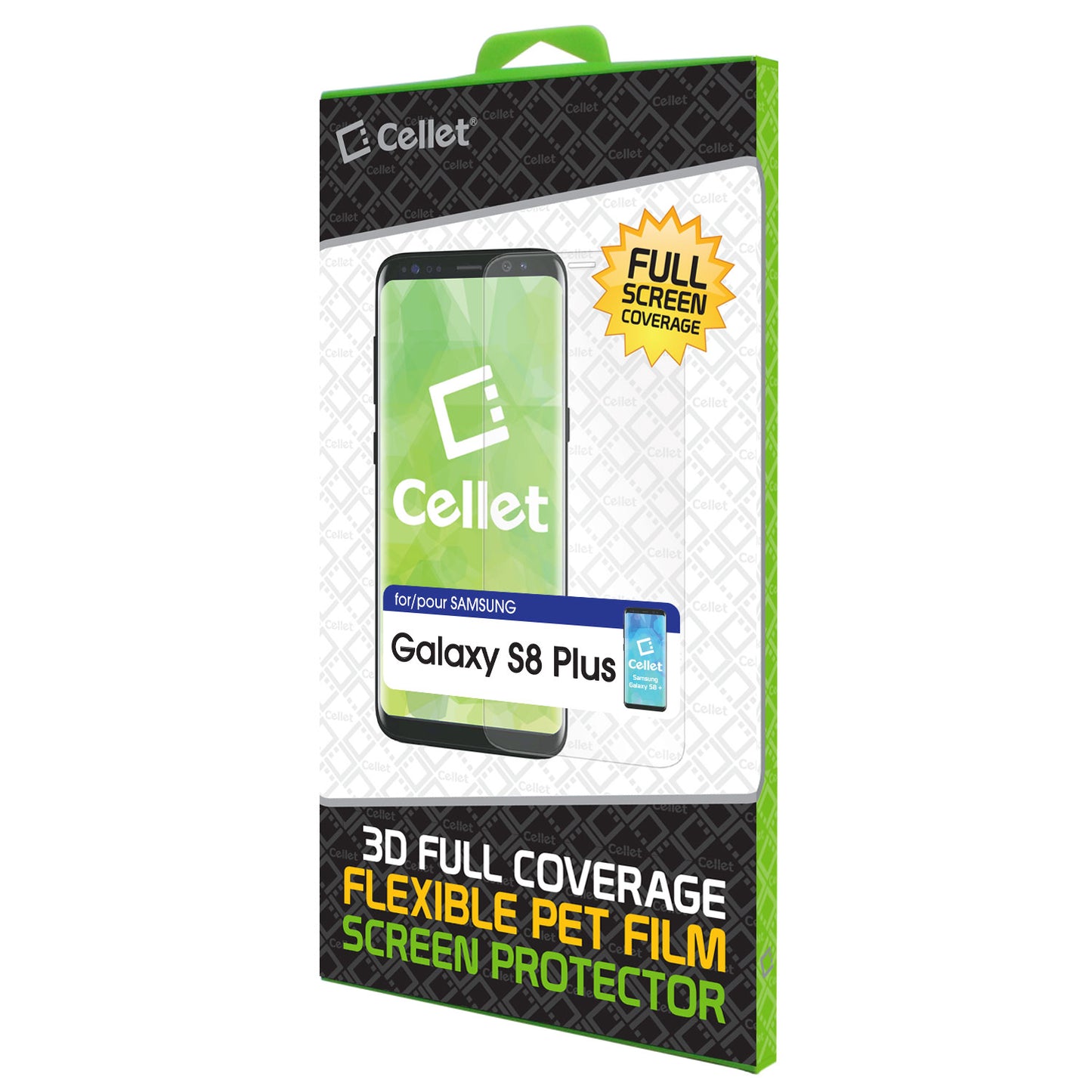 STSAMS8P - Cellet Full Coverage Flexible PET Film Screen Protector for Samsung Galaxy S8 Plus