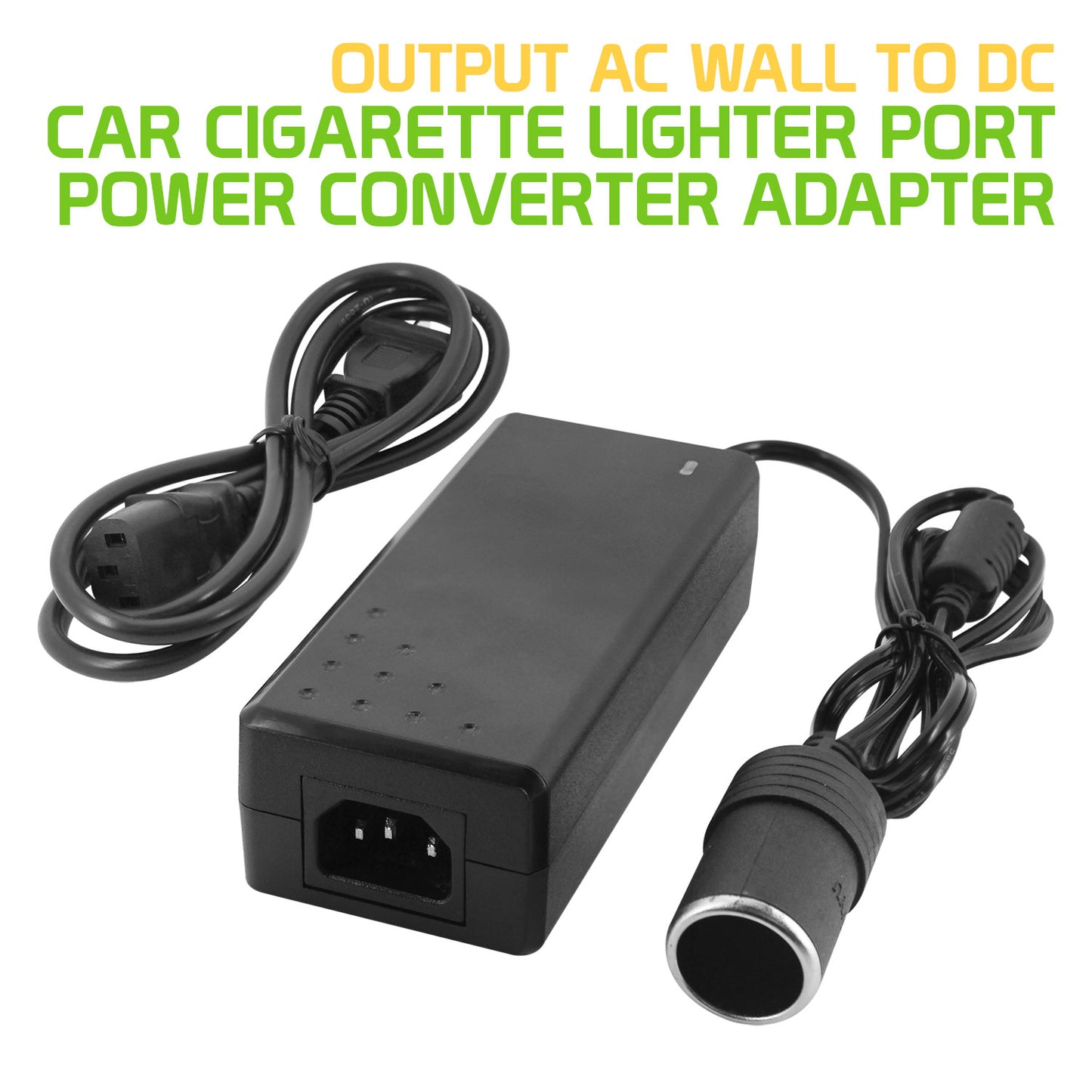 FM8500 - Cellet AC to DC Car Power Converter Adapter, 110V/120V AC Wall Outlet to 12V DC Cigarette Lighter Socket, 8.5A 102W Power Supply Adapter for Car Accessories, GPS, Phones, Dash Cams, Mini Vacuums