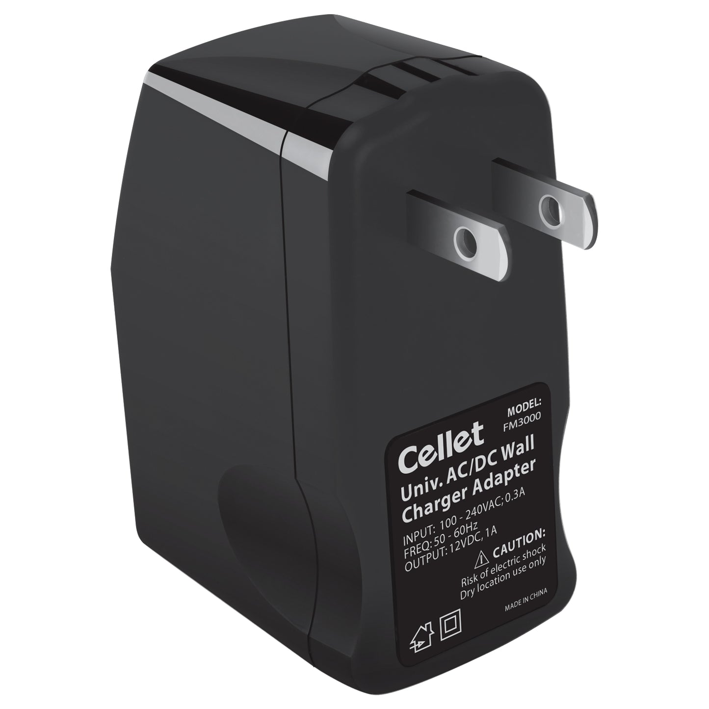 FM3000 - Compact Power Converter, 120V AC to 12 V DC (3000mA) Power Converter by Cellet