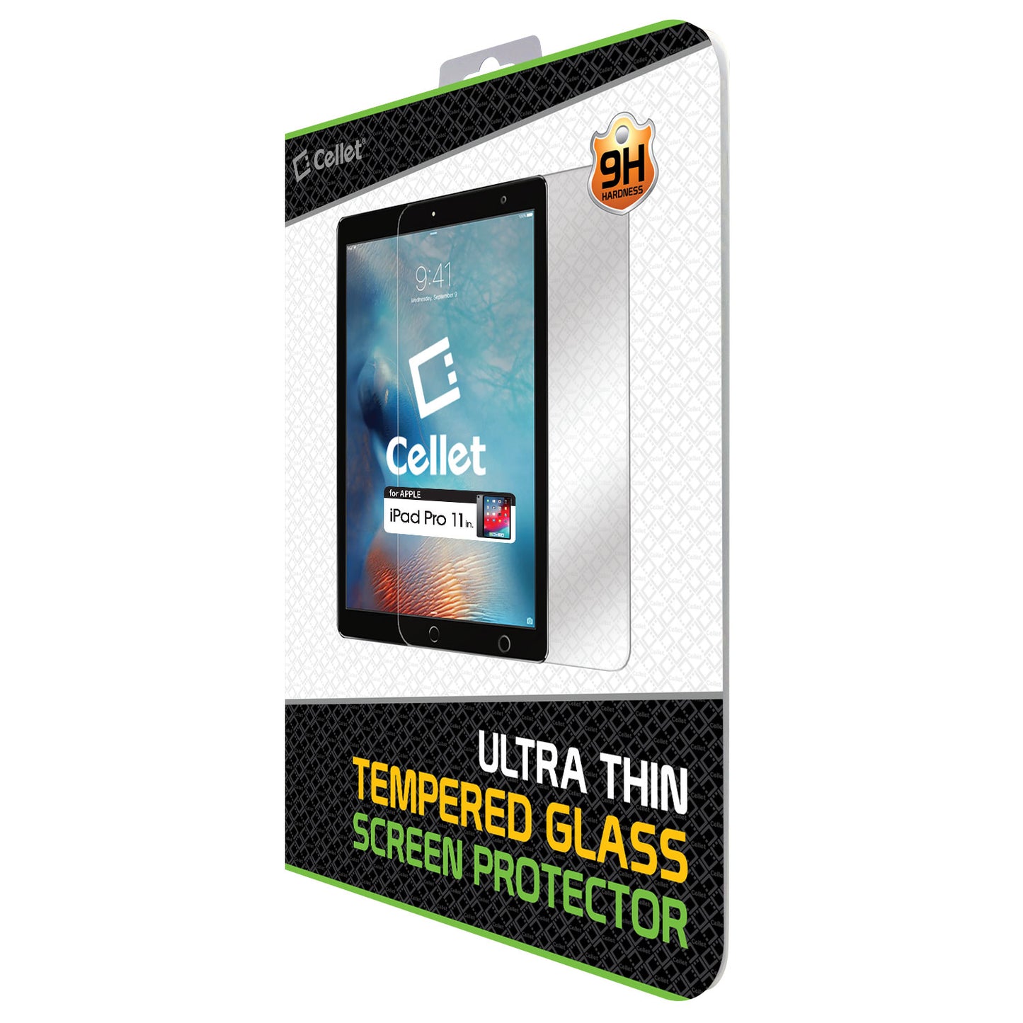 SGIPHPRO11 - iPad Pro 11-inch, Cellet 0.3mm Premium Tempered Glass Screen Protector for Apple iPad Pro 11-inch (9H Hardness)