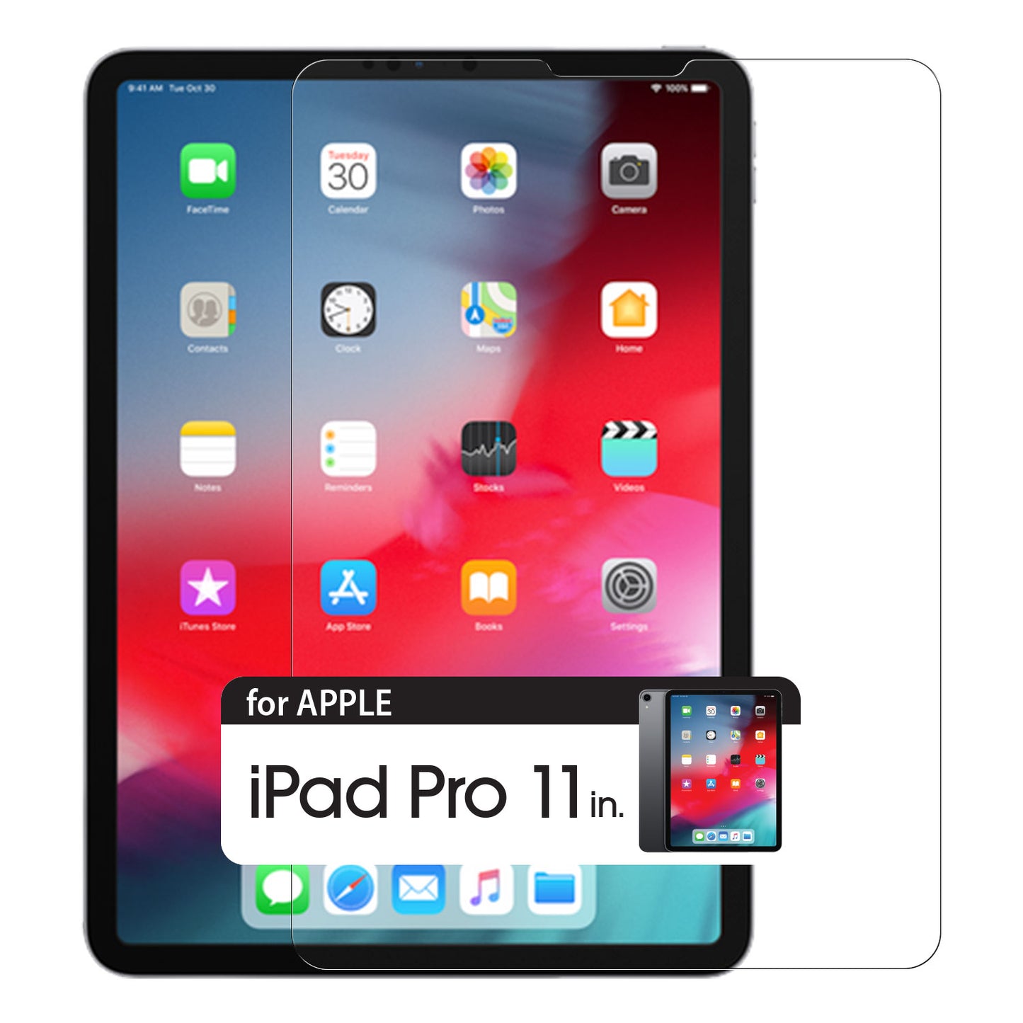 SGIPHPRO11 - iPad Pro 11-inch, Cellet 0.3mm Premium Tempered Glass Screen Protector for Apple iPad Pro 11-inch (9H Hardness)