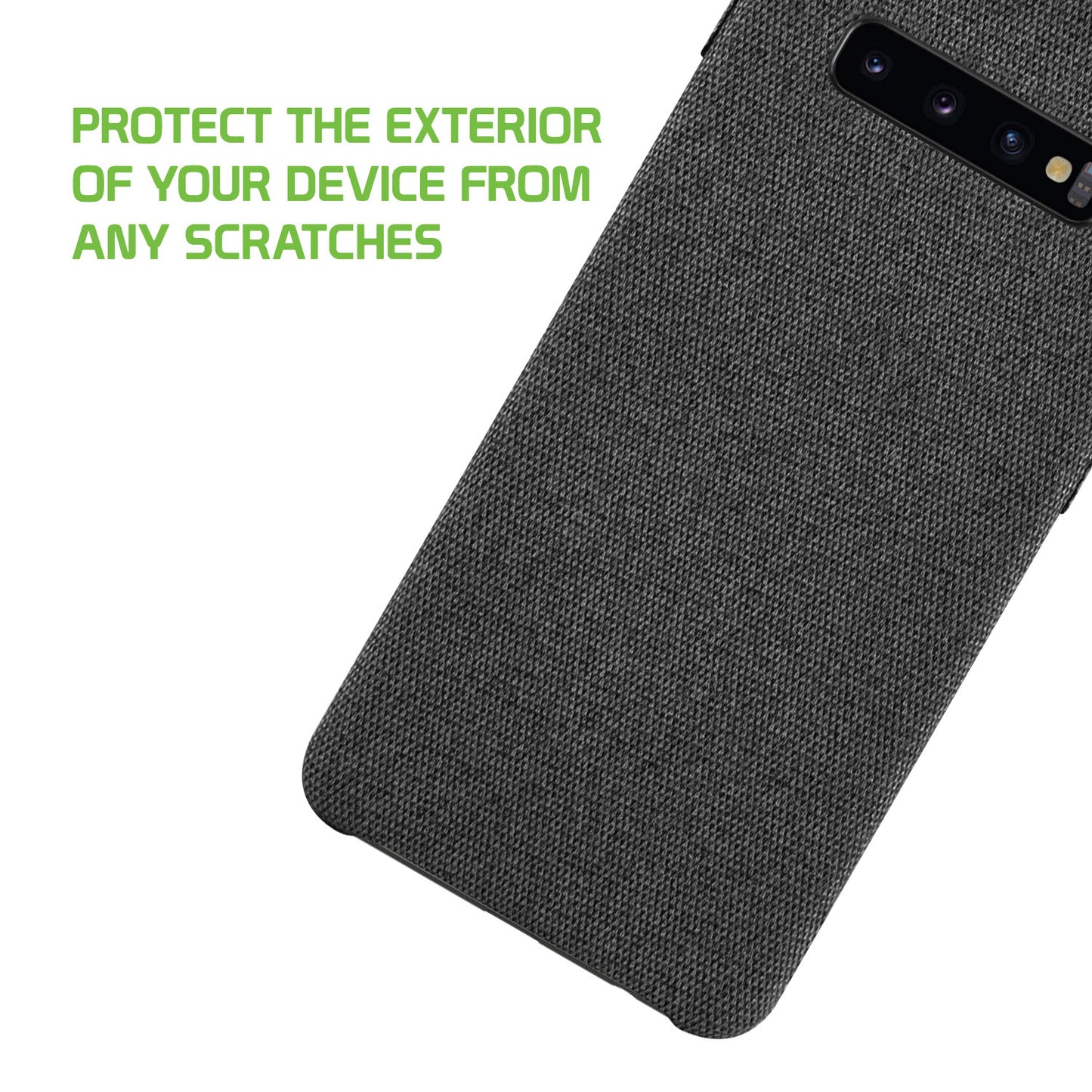 Samsung Galaxy S10 Case, Durable Slim Fabric Case for Samsung Galaxy S10 - by Cellet - Black