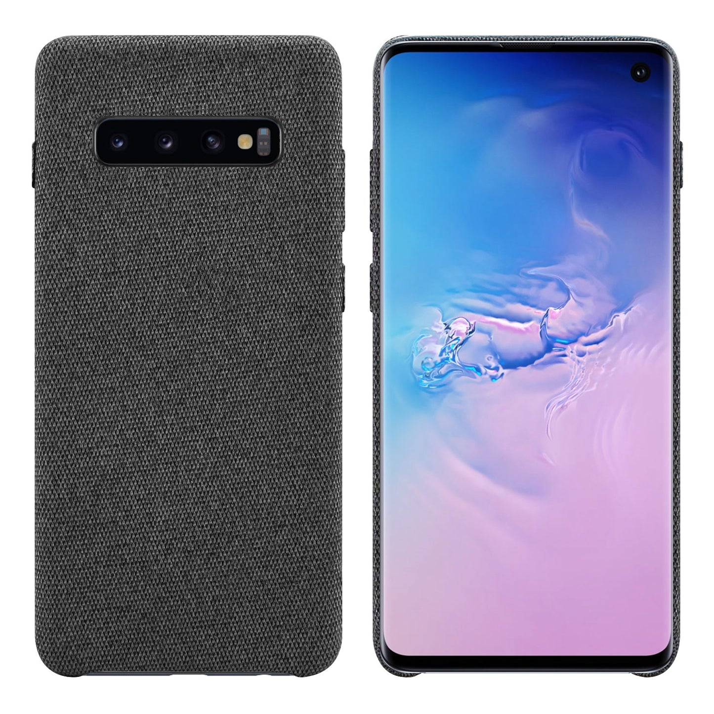 Samsung Galaxy S10 Case, Durable Slim Fabric Case for Samsung Galaxy S10 - by Cellet - Black