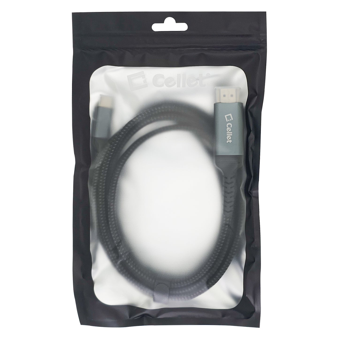 DCHDMI6 - Cellet USB-C to HDMI Cable 6.6FT – 4K 60Hz High-Speed Braided Cord – Compatible with MacBook Pro/Air, iPad Pro, iPhone 16, Samsung, Dell XPS, Chromebook, Nintendo Switch, and More