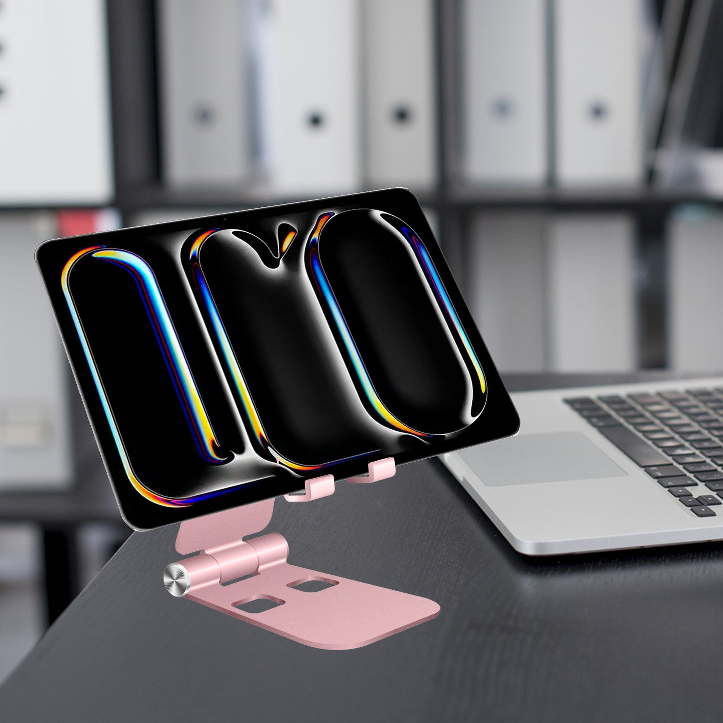 Rose Gold Desktop Phone Stand Smartphone Holder Mount, Durable Easy Folding.