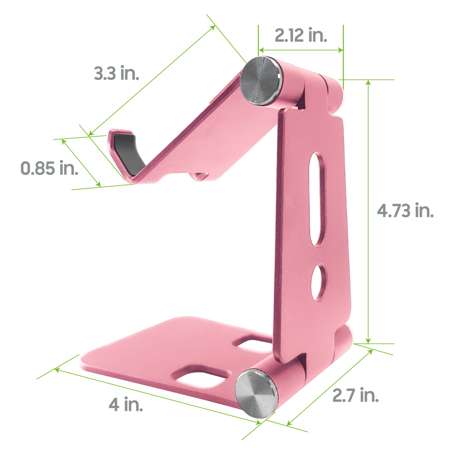 Rose Gold Desktop Phone Stand Smartphone Holder Mount, Durable Easy Folding.