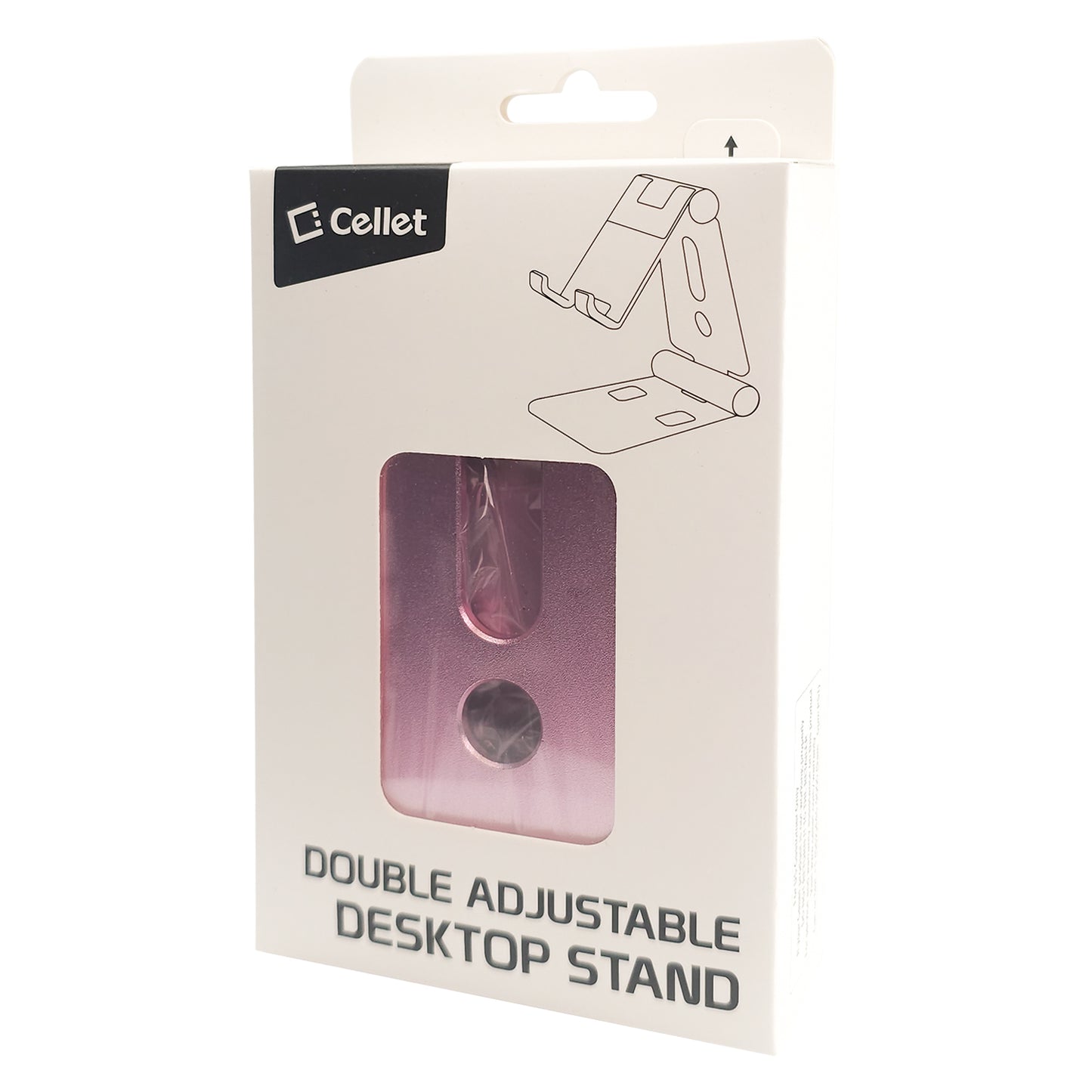 Rose Gold Desktop Phone Stand Smartphone Holder Mount, Durable Easy Folding.