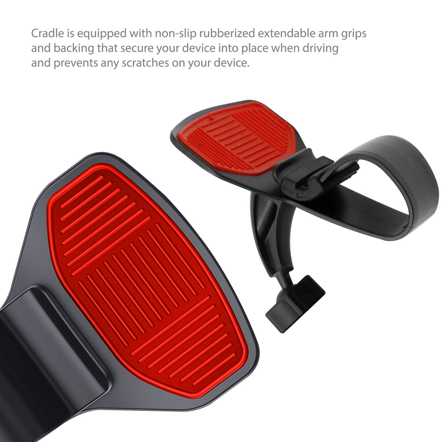 PHD255 - Dashboard Phone Holder Cradle Non Slip Clip Mount Adjustable