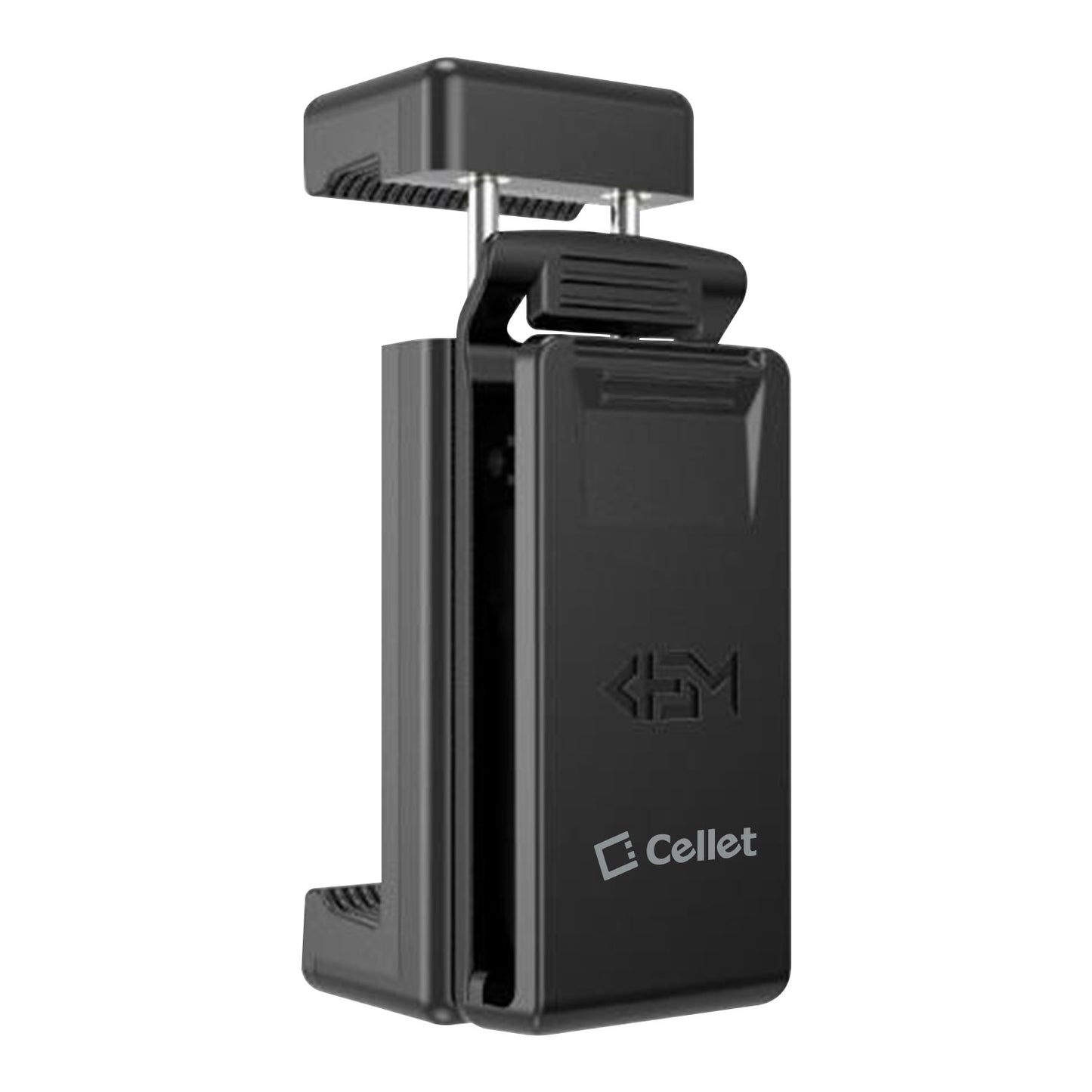 CLIPHDB - Cellet Heavy-Duty 360 Rotating Belt Clip Holder & Smartphone Holster Mount with Built-in Kickstand, Universal Adjustable Vertical Spring Clamp and Anti-Slip Rubber Pads for Cell Phones Cases Up to 3.5"