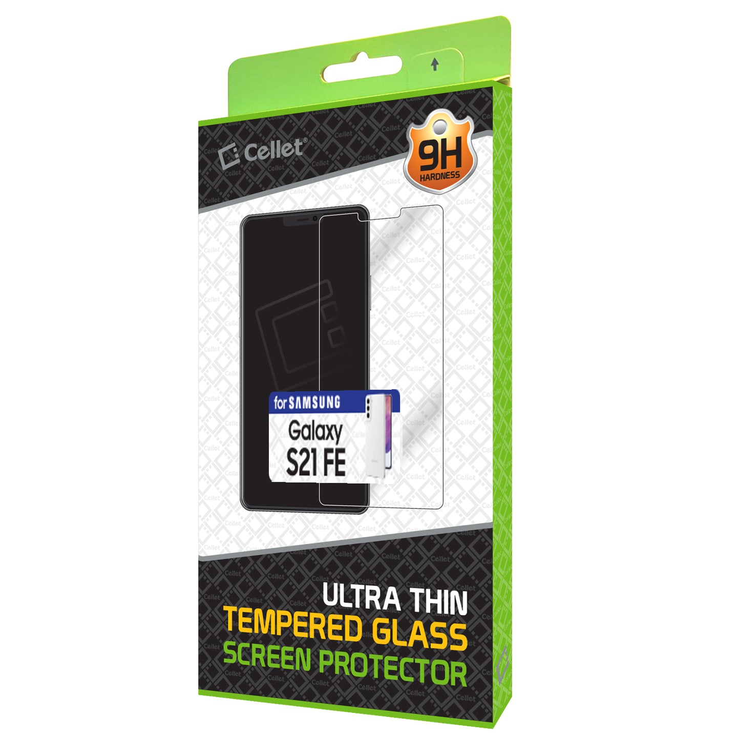 Premium 0.3mm Tempered Glass Screen Protector for Samsung Galaxy S21 FE (9H Hardness) by Cellet