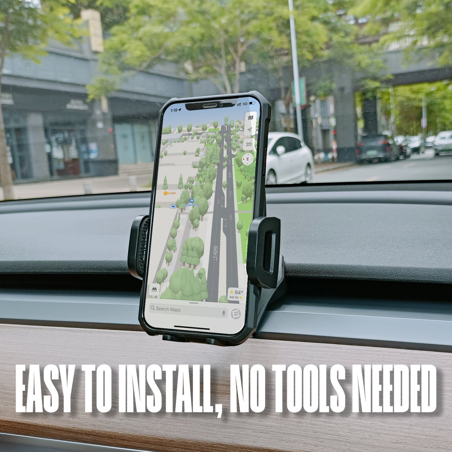 PH240 - Cellet Tesla Model 3 & Model Y Air Vent Phone Mount, 360° Rotation Car Phone Holder, Non-Slip Clamp Cradle, Dashboard Vent Clip Cell Phone Stand Compatible with iPhone 15 14 13 Pro Max, Samsung Galaxy, Pixel