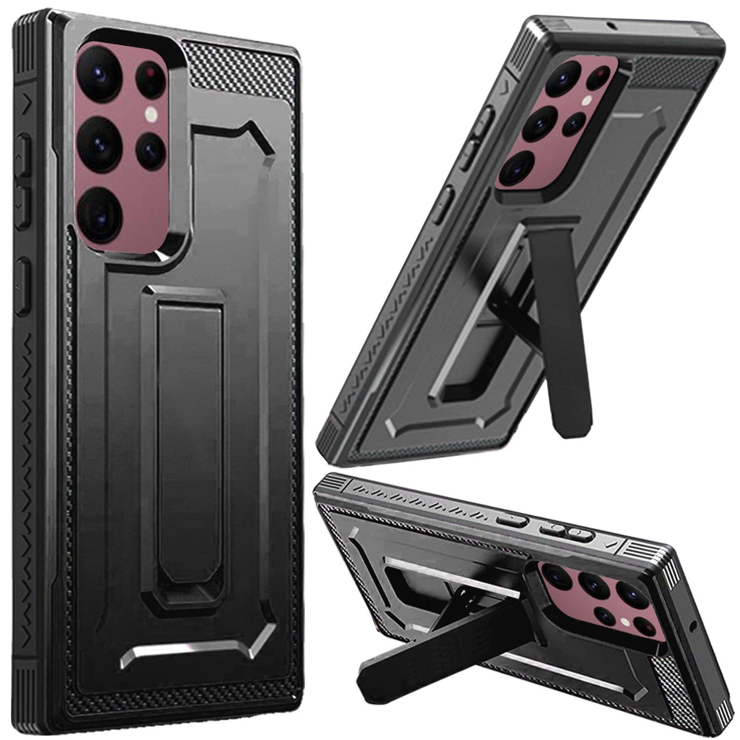 CCSAMS23UIFBK - Samsung Galaxy S23 Ultra Kickstand Hybrid Case CCSAMS23UIFBK - Samsung Galaxy S23 Ultra Kickstand Hybrid Case