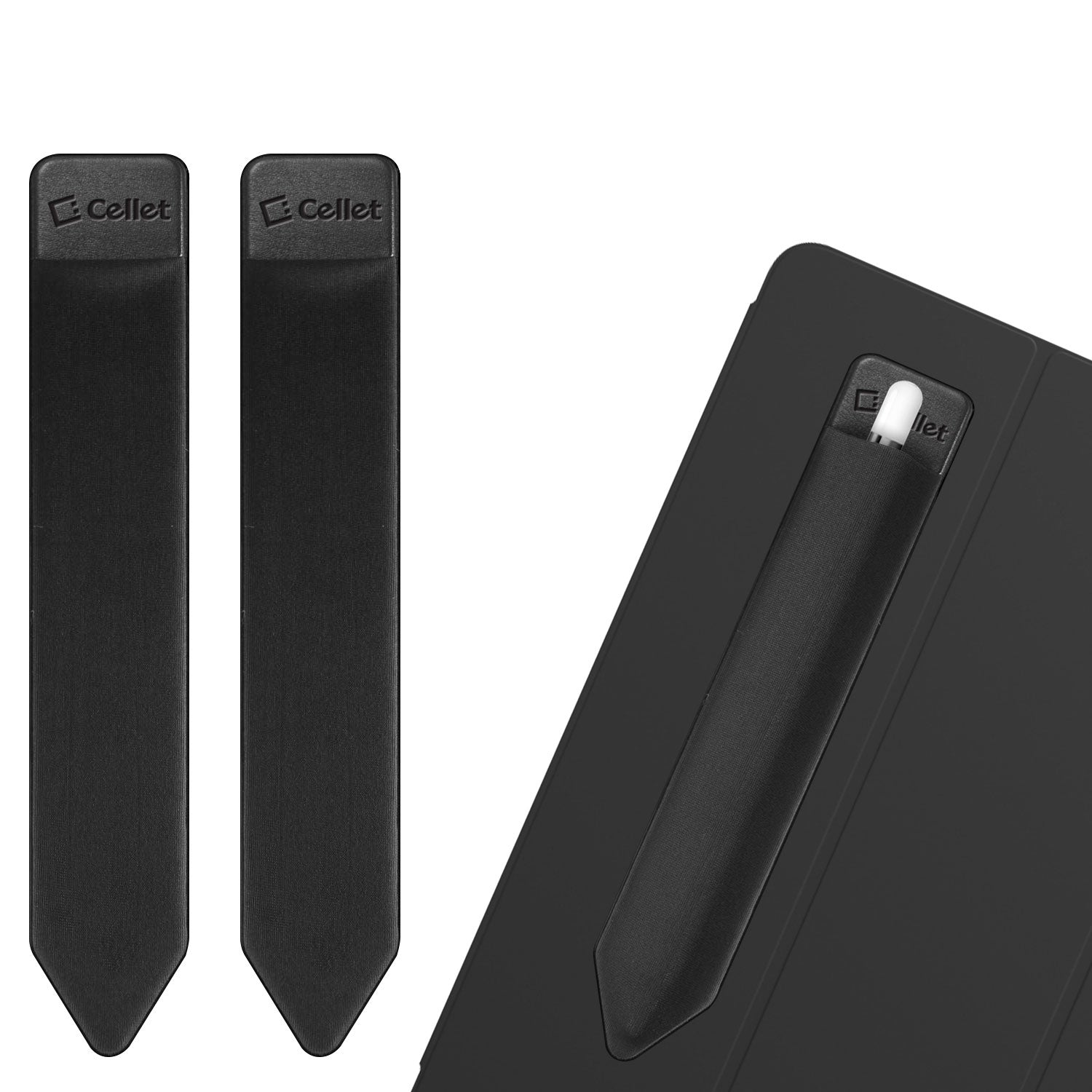 juul charger holder Stylus Pen Holder Elastic Pocket Sleeve 3M Adhesive Sticky Back Compatible with Apple iPad, iPad Mini, iPad Air, iPad Pro, Tablets and More (2-Pack