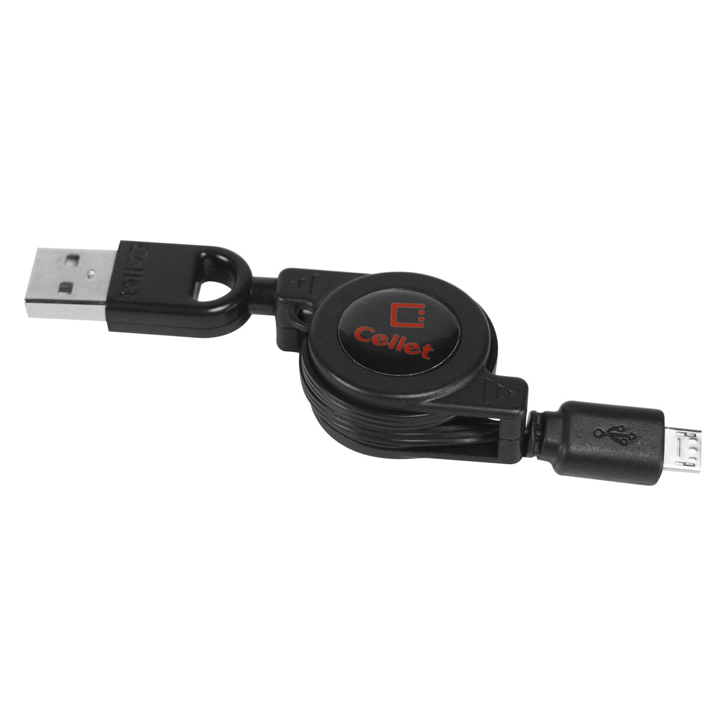 DAMICROR - Micro USB Cable, Cellet Micro USB Retractable Charger and Data Cable (USB)