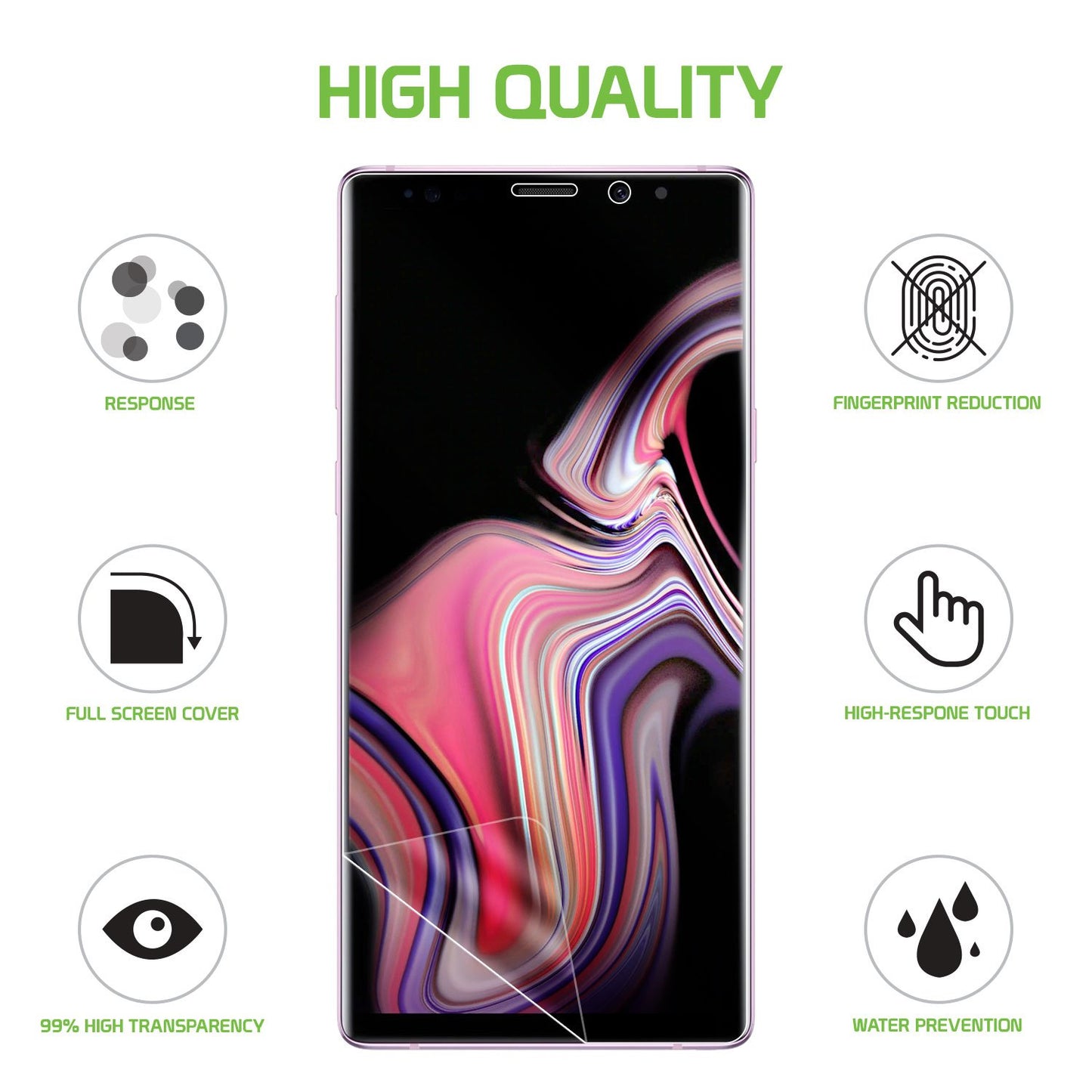 STSAMN9 - Cellet Samsung Galaxy Note 9 TPU Screen Protector, Full Coverage Flexible Film Screen Protector Compatible to Samsung Galaxy Note 9