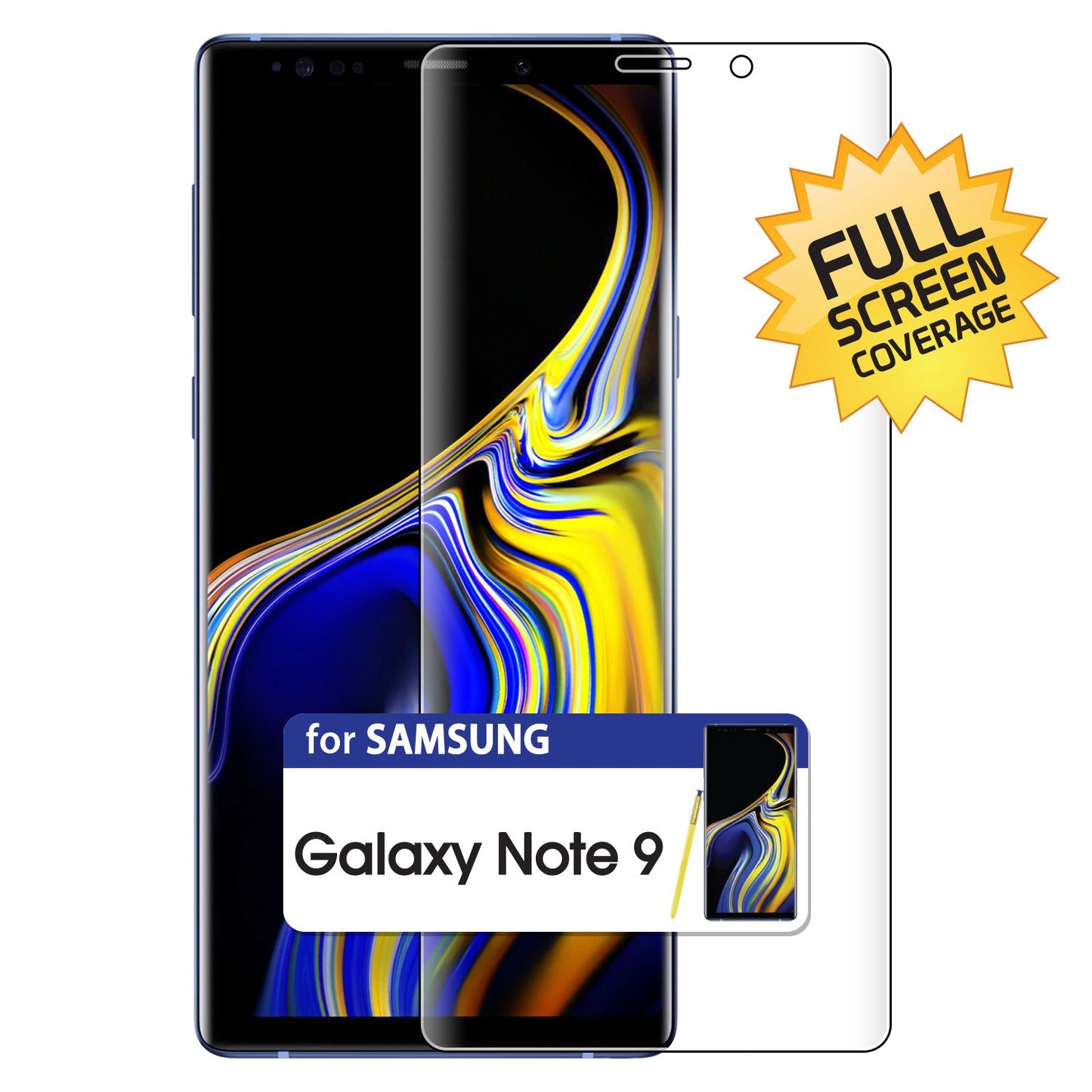 STSAMN9 - Cellet Samsung Galaxy Note 9 TPU Screen Protector, Full Coverage Flexible Film Screen Protector Compatible to Samsung Galaxy Note 9
