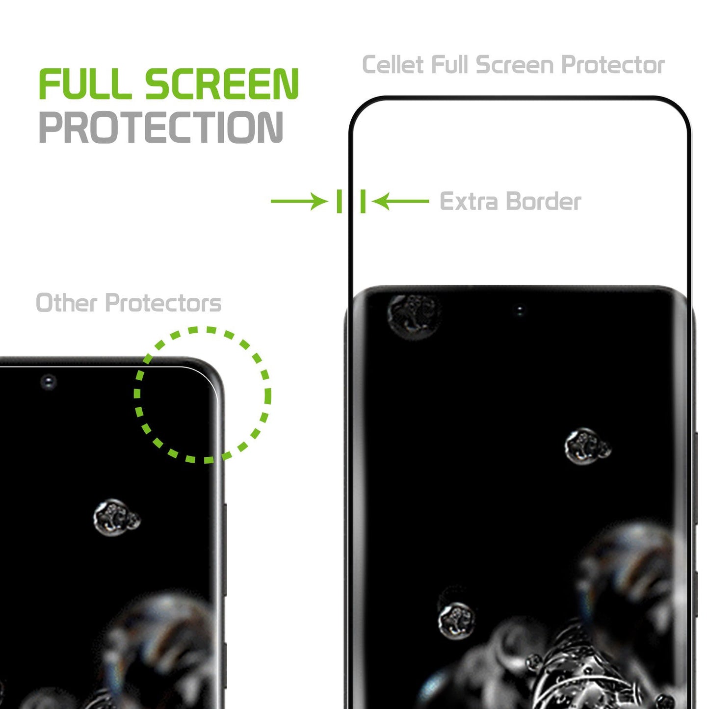 SGSAMS20UF - Premium Ultra-Thin Tempered Glass Screen Protector for Samsung Galaxy S20 Ultra (0.3mm) by Cellet