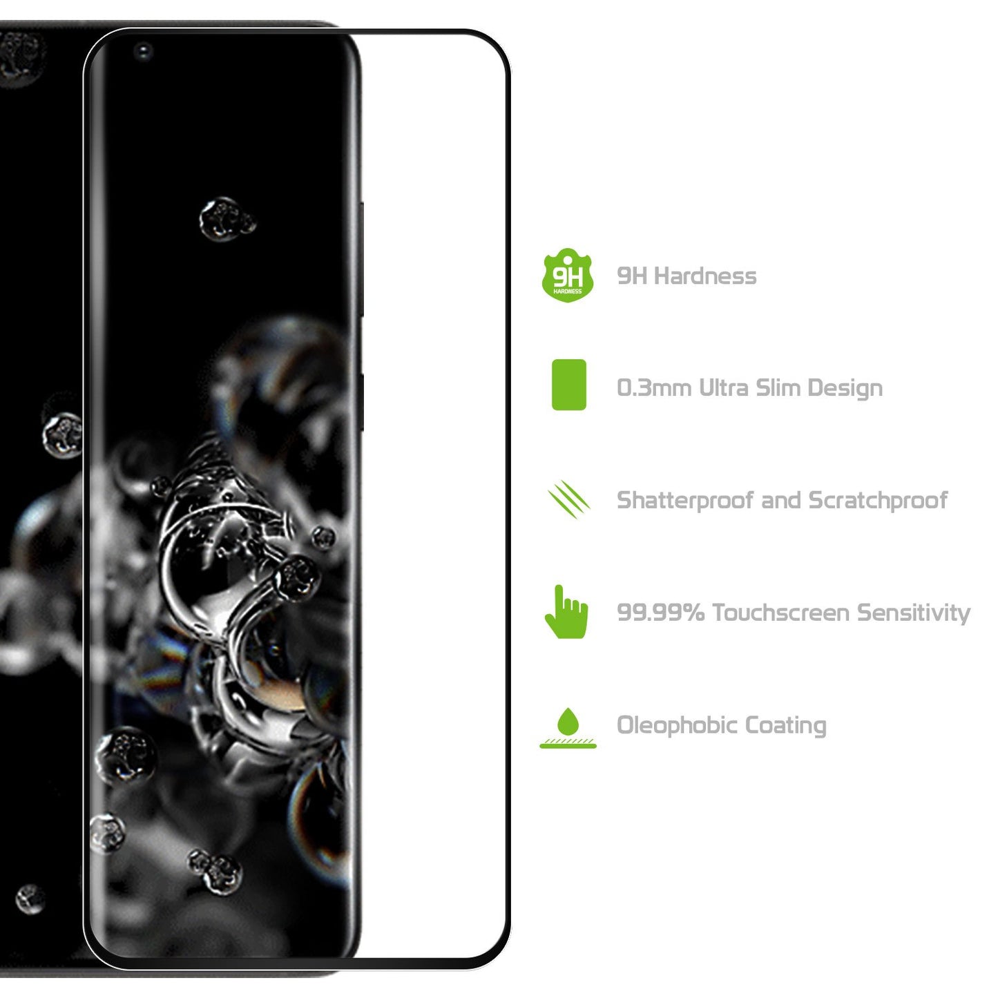 SGSAMS20UF - Premium Ultra-Thin Tempered Glass Screen Protector for Samsung Galaxy S20 Ultra (0.3mm) by Cellet