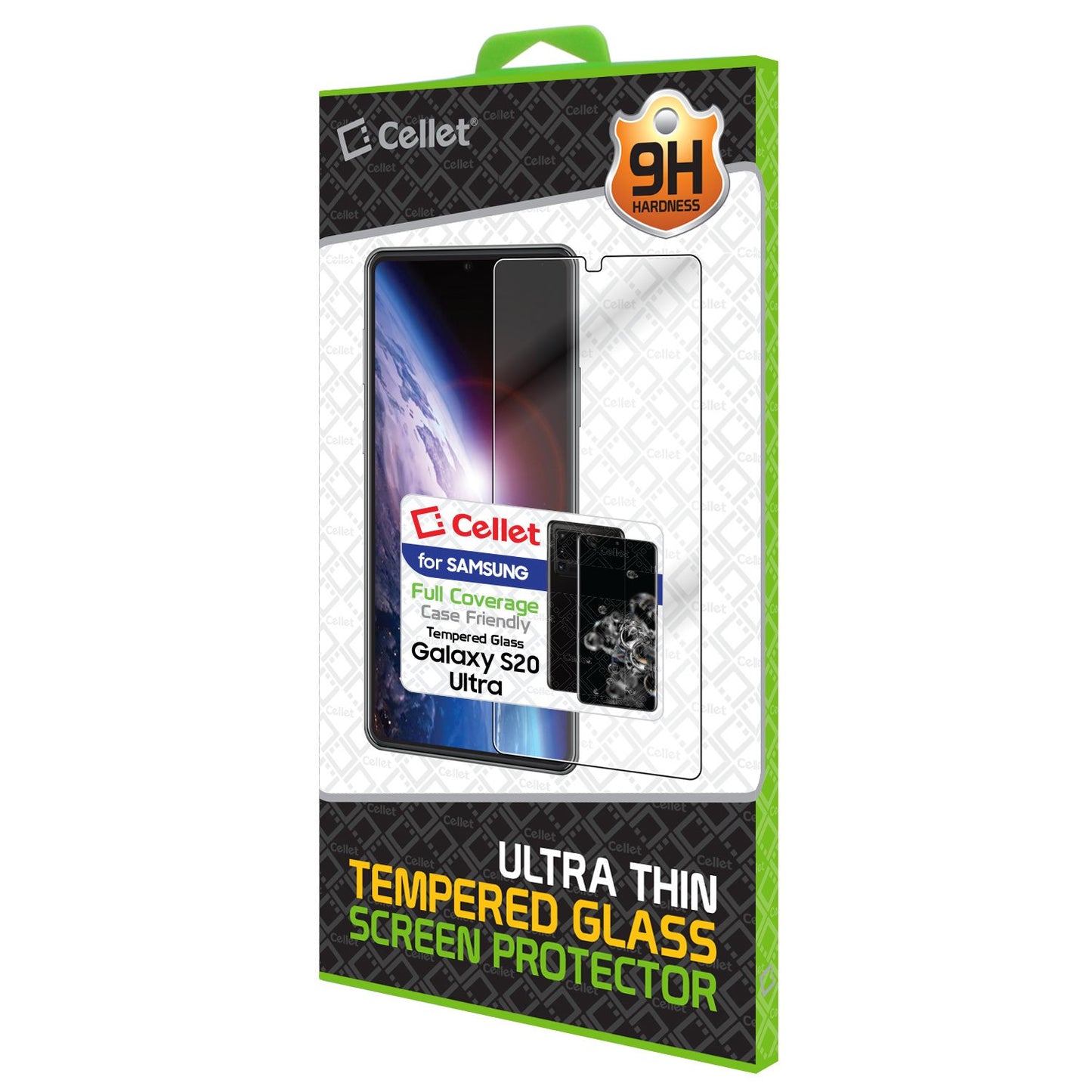 SGSAMS20UF - Premium Ultra-Thin Tempered Glass Screen Protector for Samsung Galaxy S20 Ultra (0.3mm) by Cellet