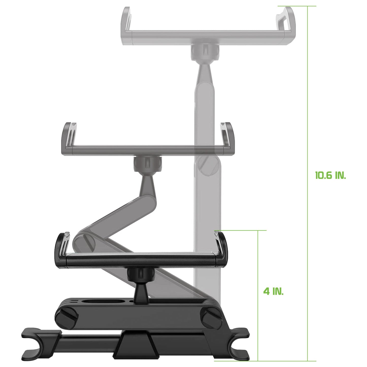 REAR SEAT HEADREST PHONE MOUNT - Black
