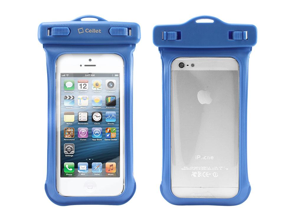 WATER5BL - Cellet Universal Waterproof Case for Apple iPhone 5 and other Similar Sized Devices - Blue