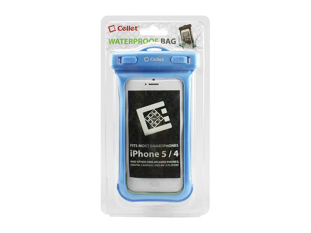 WATER5BL - Cellet Universal Waterproof Case for Apple iPhone 5 and other Similar Sized Devices - Blue