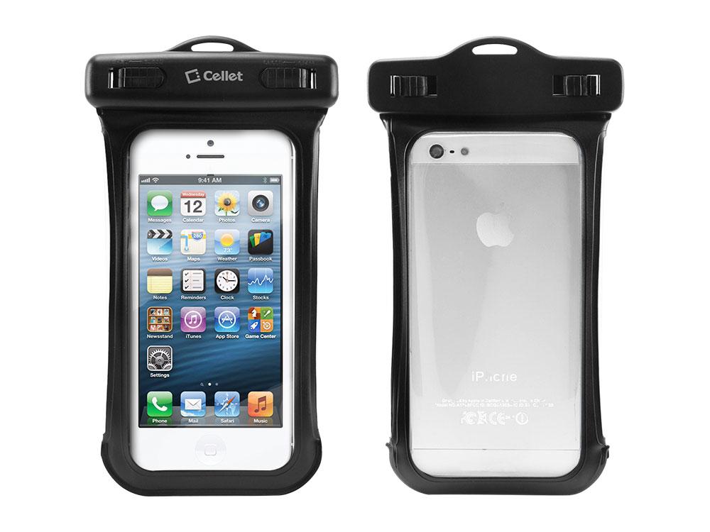 WATER5BK - Cellet Universal Waterproof Case for Apple iPhone 5 and other Similar Sized Devices - Black