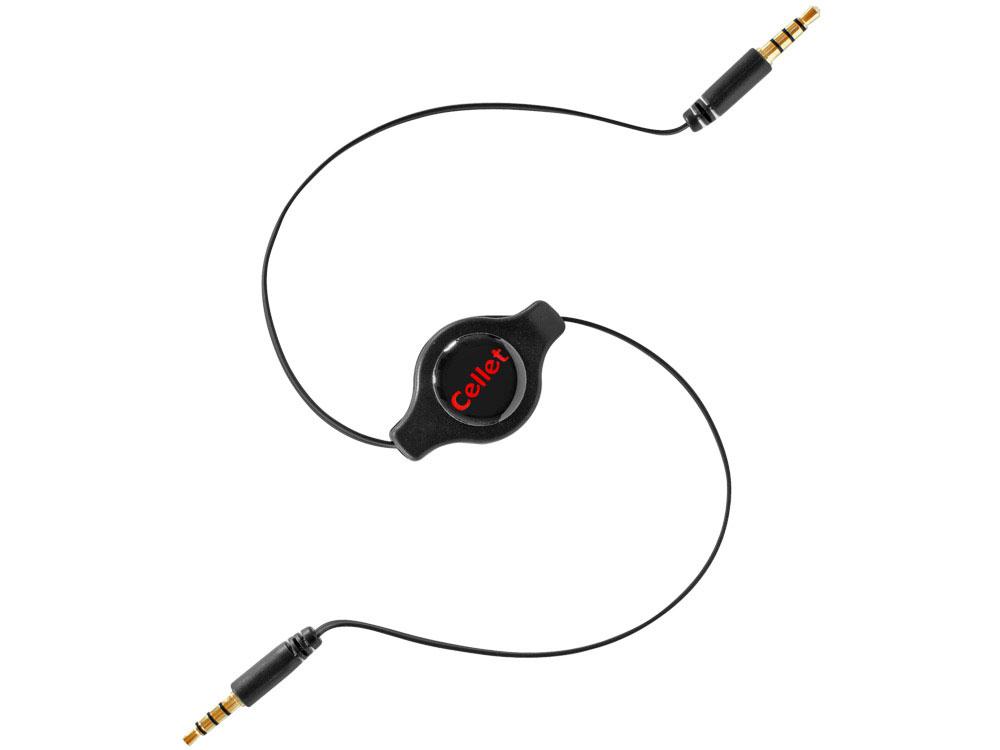 CN3535RBKB - Cellet Black Retractable 3.5mm Pin to 3.5mm Input Stereo Audio Cable