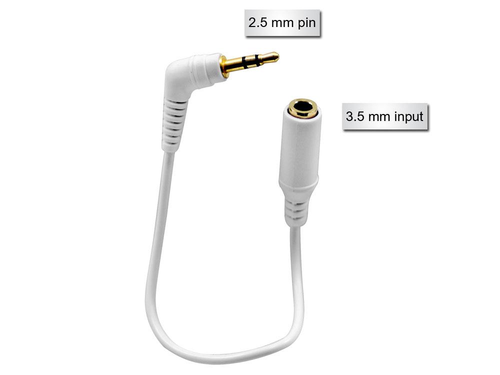 CN25M35F - Cellet 2.5mm pin to 3.5mm Input Stereo Plug Cable