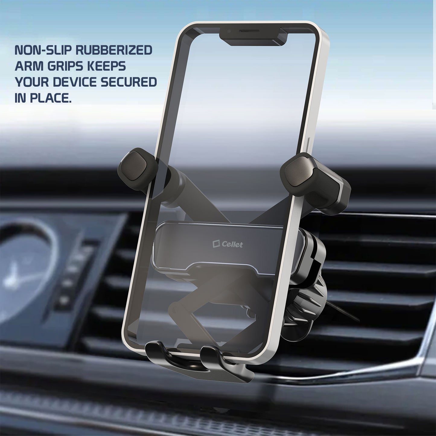 PH130 - Gravity Phone Mount, Air vent Phone Mount with Auto Lock Mechanism Compatible to iPhone 14 Pro Max and most 3.5" devices