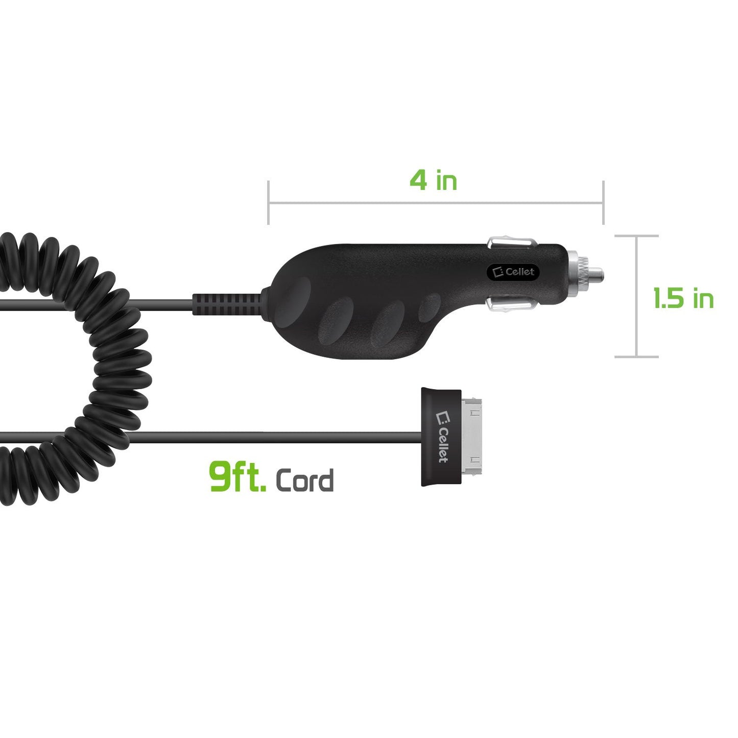 Car Charger for Samsung Tablet, Samsung Tablet Car Charger, 30 Pin Car Charger with Coil Cable