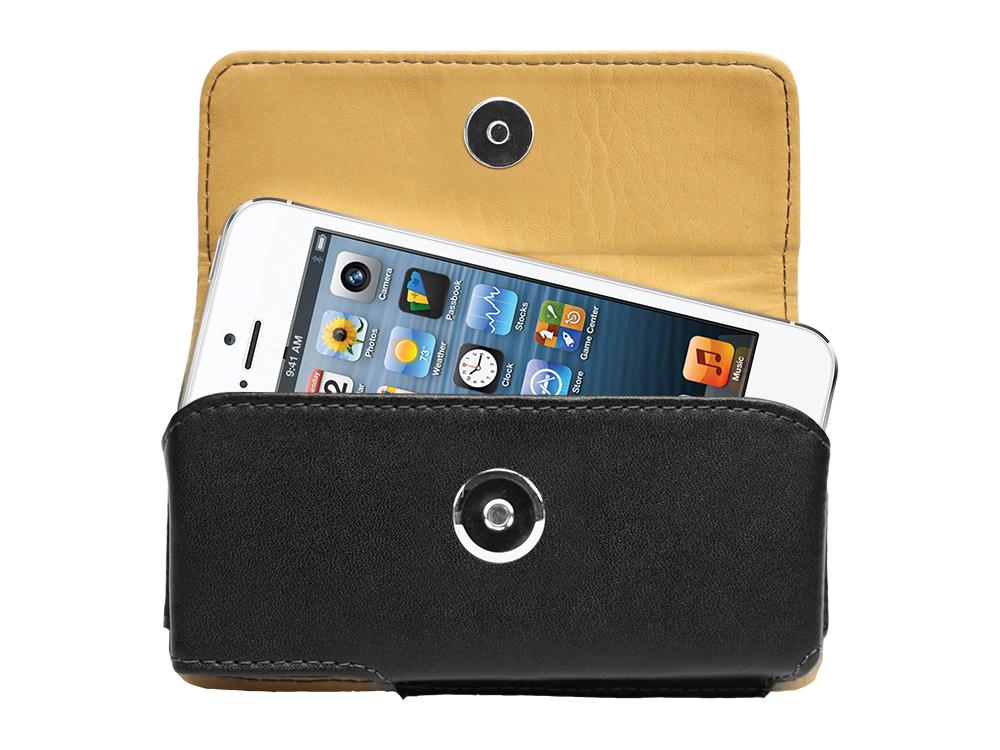 NOBLEP5A - Cellet Noble Horizontal Case for Apple iPhone 5 5s 5c SE with Fixed swivel clip