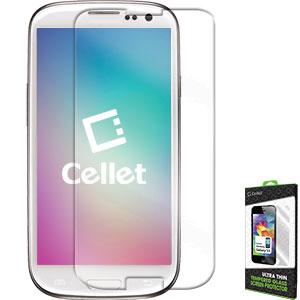 SGSAMS3 - Cellet Premium Tempered Glass Screen Protector for Samsung Galaxy S3