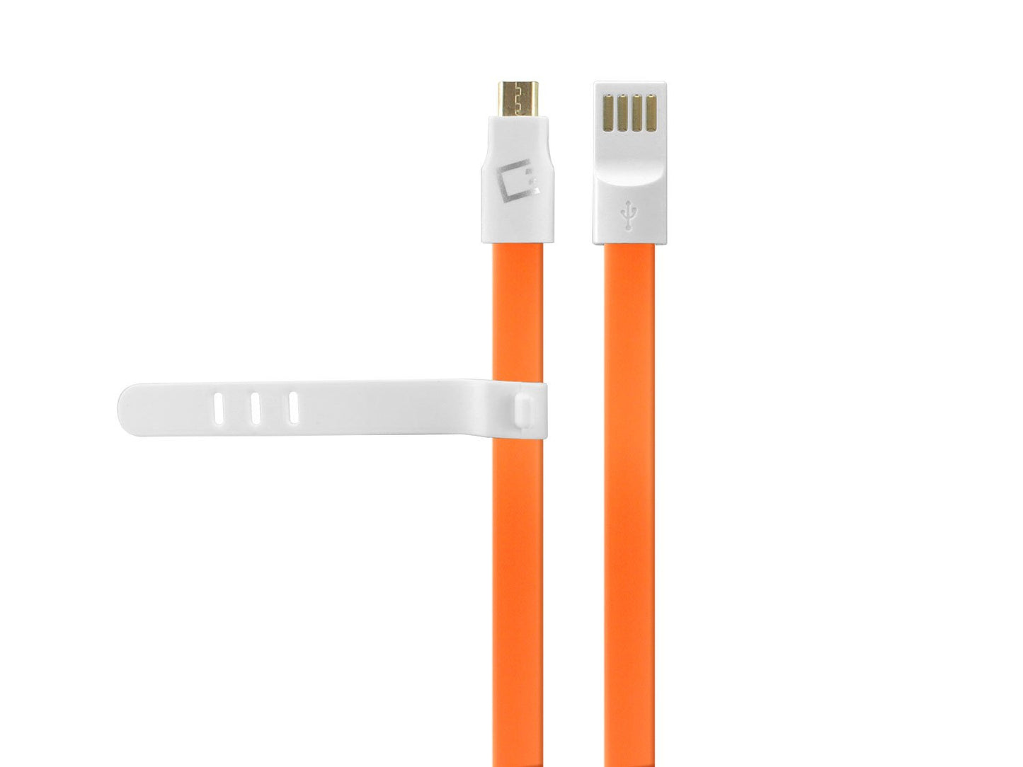 DAMICROGOR - Cellet 3 Ft. Flat Wire Micro USB Charging/Data Sync Cable - Orange