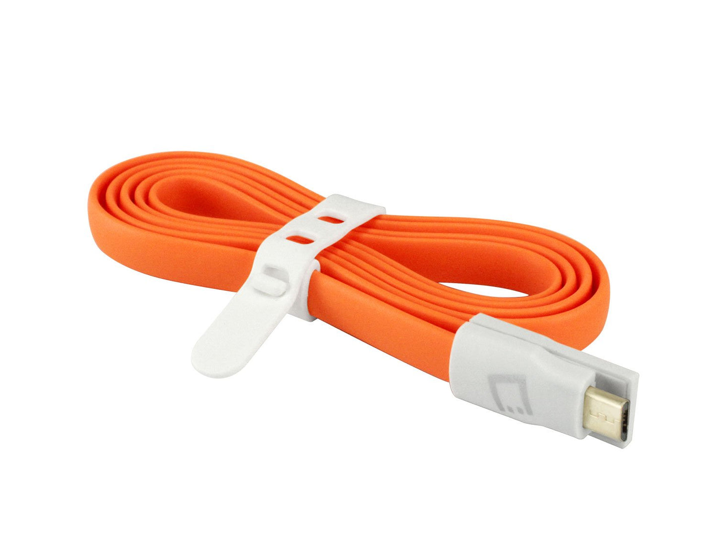 DAMICROGOR - Cellet 3 Ft. Flat Wire Micro USB Charging/Data Sync Cable - Orange