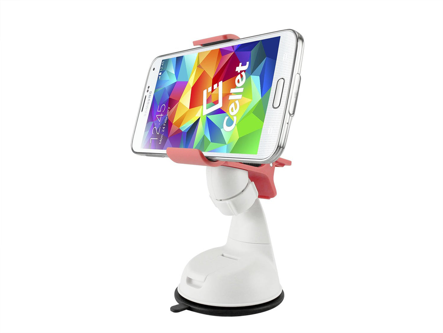 PHT150PK - CyonGear Car Windshield Dashboard Phone Holder for Phones up to 4.3 Inches Wide - Pink