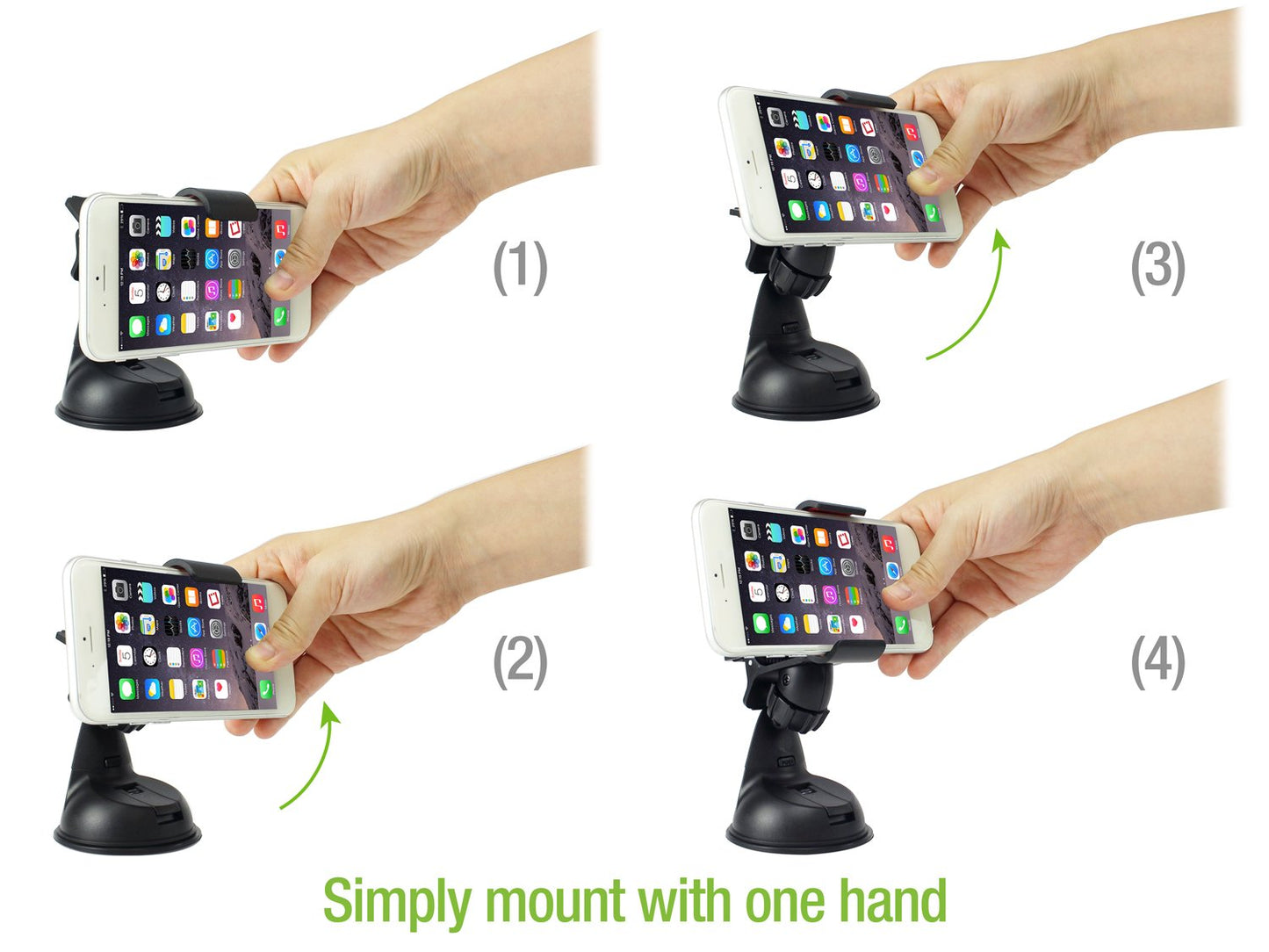 PHT150PK - CyonGear Car Windshield Dashboard Phone Holder for Phones up to 4.3 Inches Wide - Pink