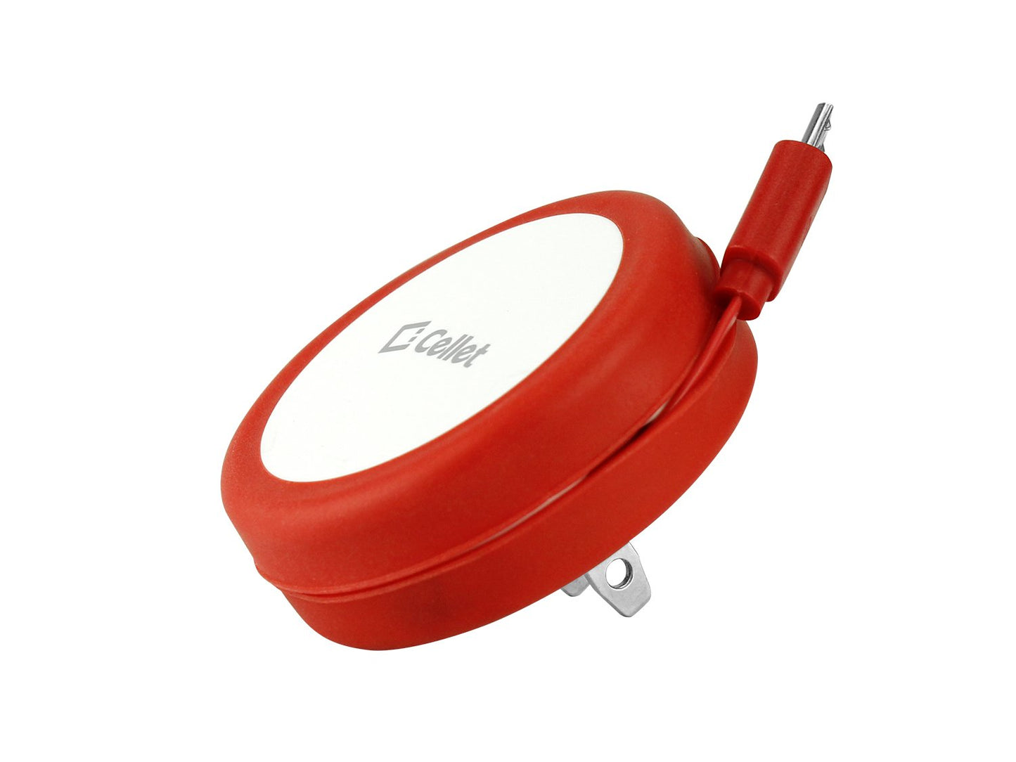 TMMICRORD - Cellet Cord Keeper 5Watt (1Amp) Micro USB Home Wall Charger  &#45; RED