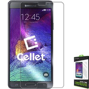 SGSAMN4 - Cellet Premium Tempered Glass Screen Protector for Samsung Galaxy Note 4 (0.3mm)