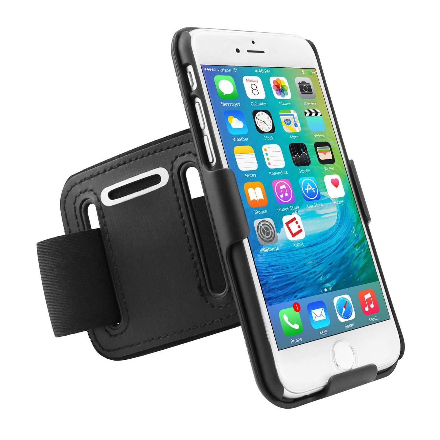 HLIPH6AR - Cellet Rubberized Proguard Case + Sports Armband Combo for Apple iPhone 6 & 6s, iPhone 7, iPhone 8