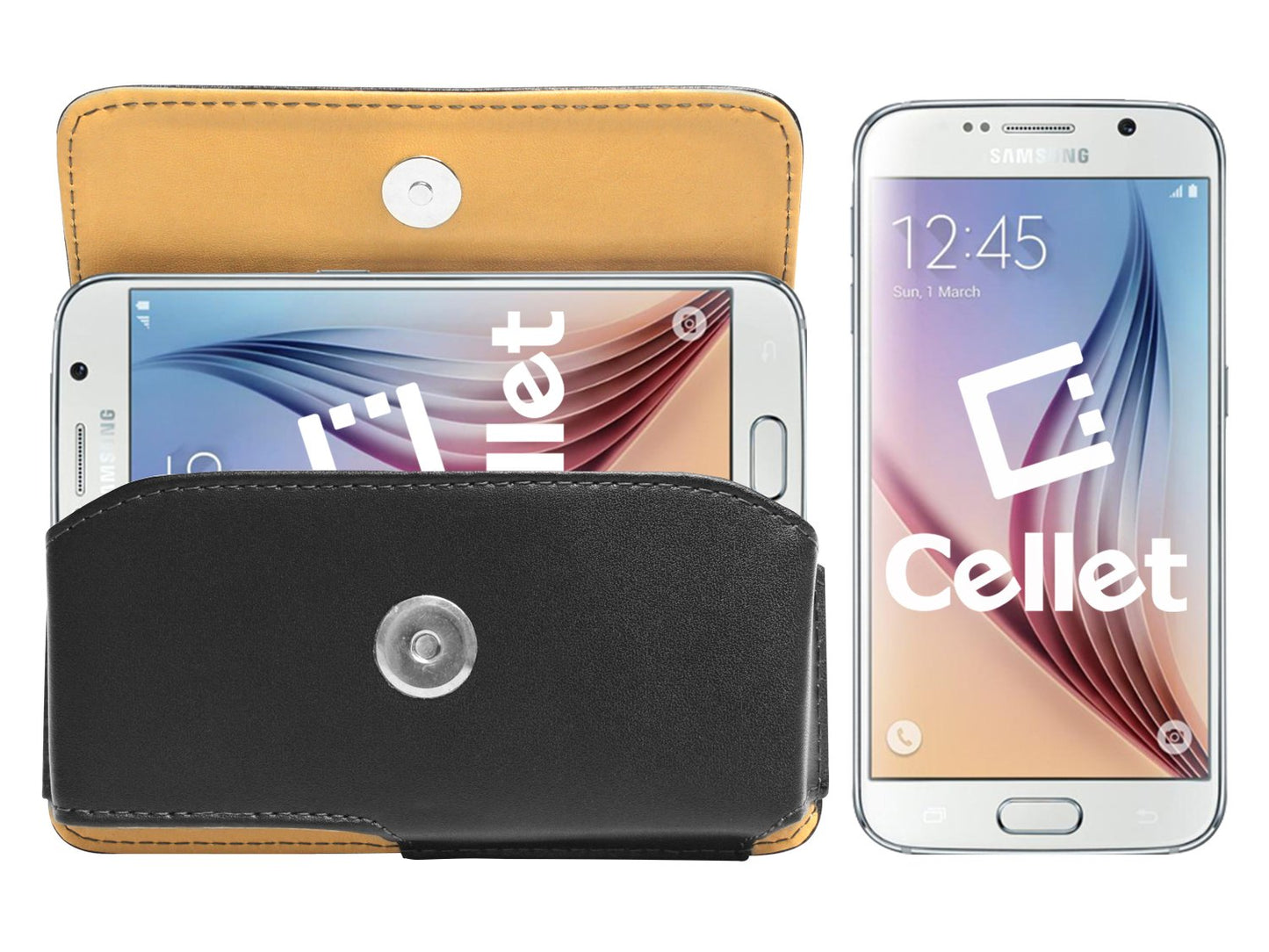 NOBLES6 - Cellet Noble Case for Samsung Galaxy S8 S7 S6, iPhone 8, 7, 6 with Fixed Heavy Duty 360 Degree Swivel Clip